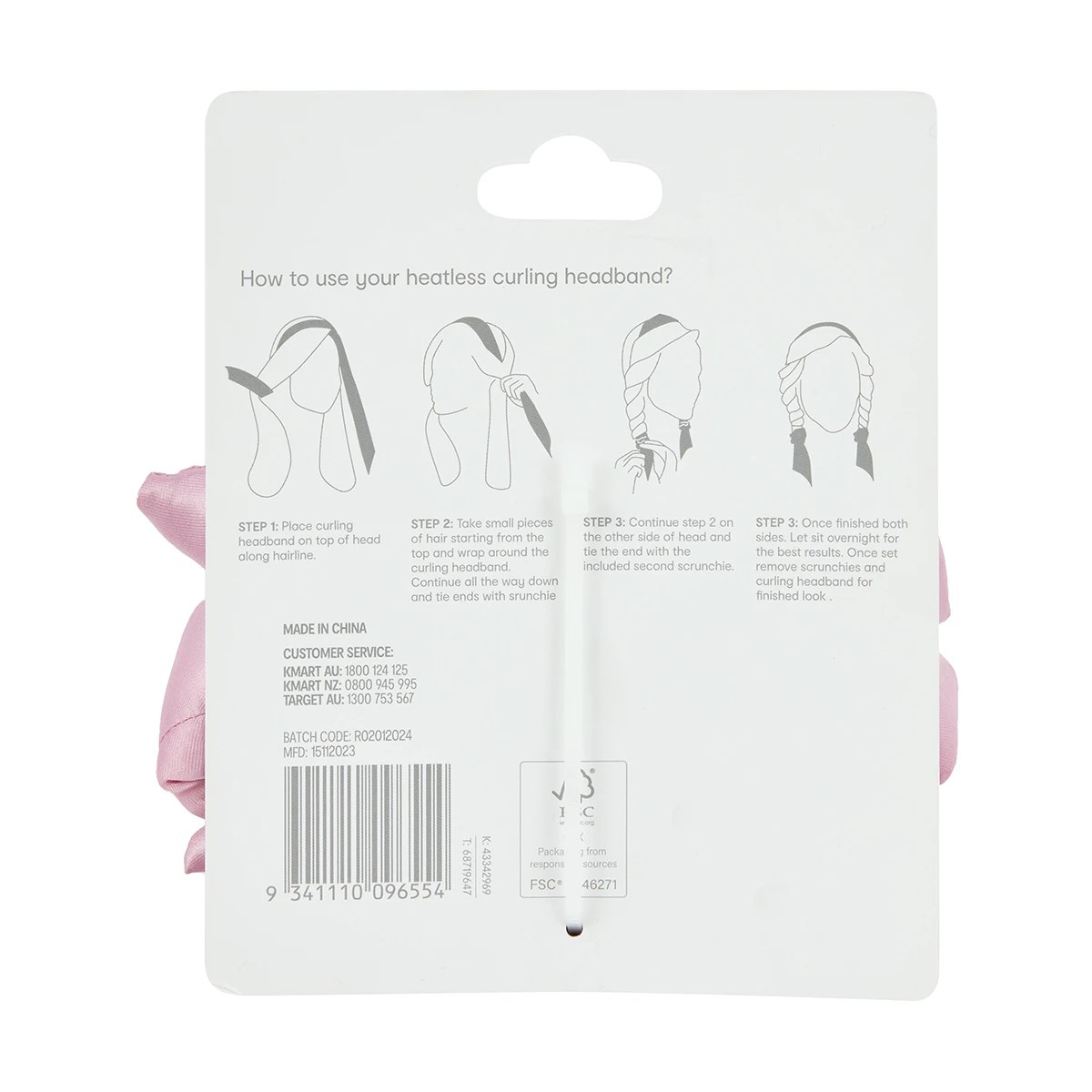 8 OXX Haircare 3 Piece Heatless Curling Headband Set - Pink, 8 of 8