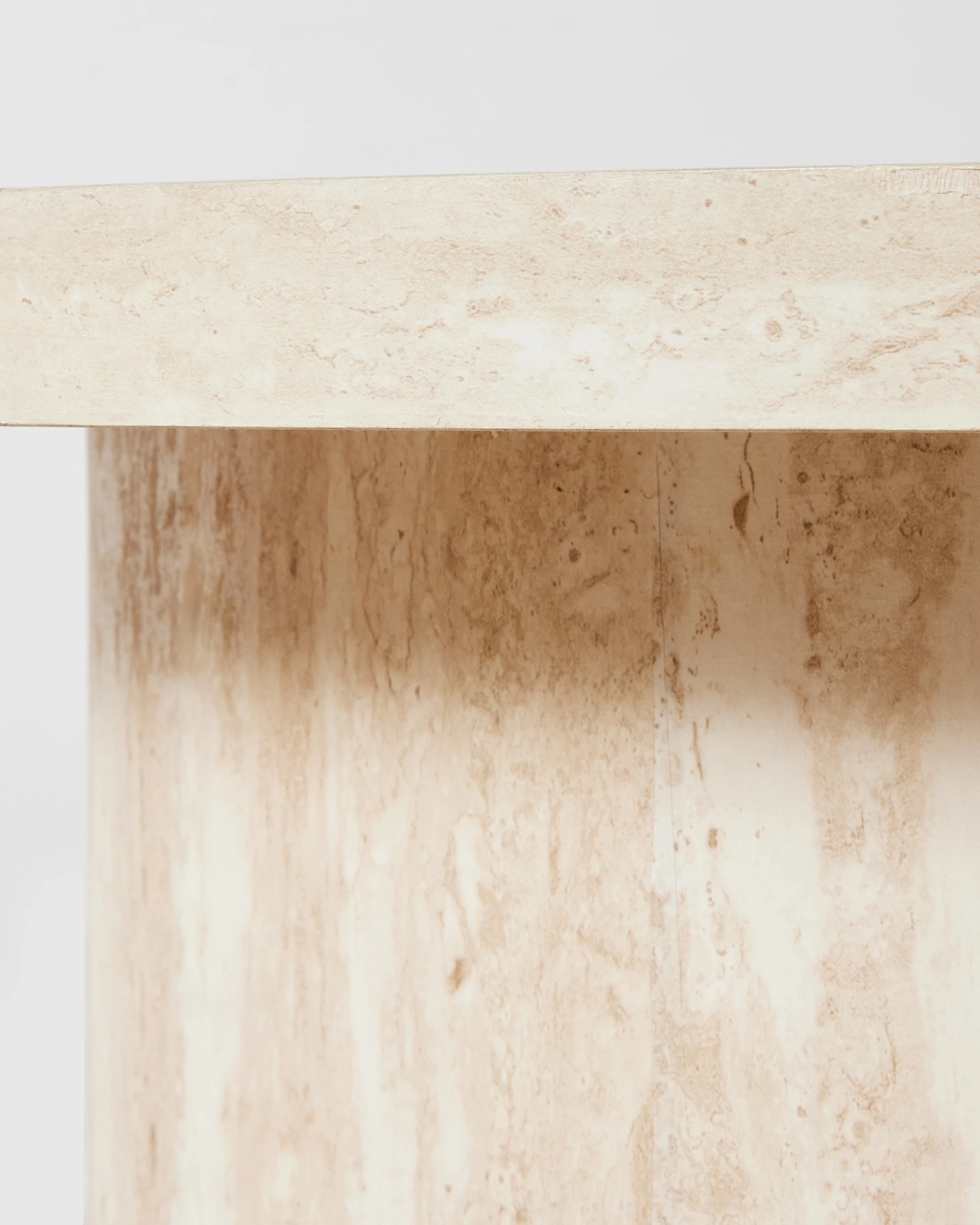 4 Travertine Look Set of 2 Coffee Tables, 4 of 5