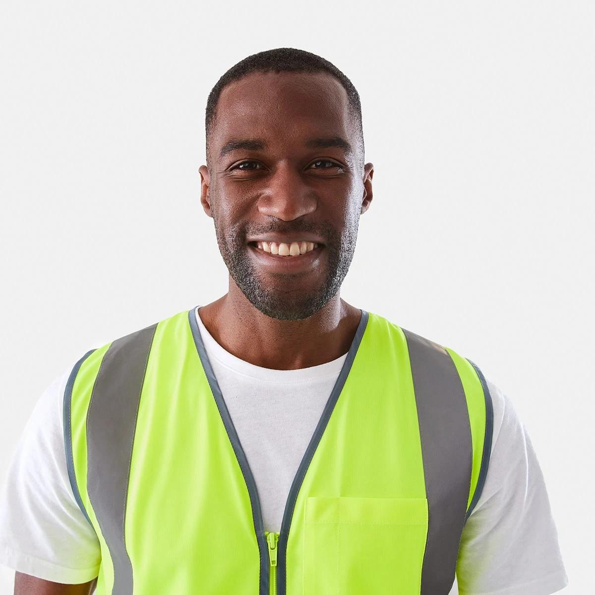 8 Workwear Hi-Visibility Vest FLURO YELLOW, 8 of 10