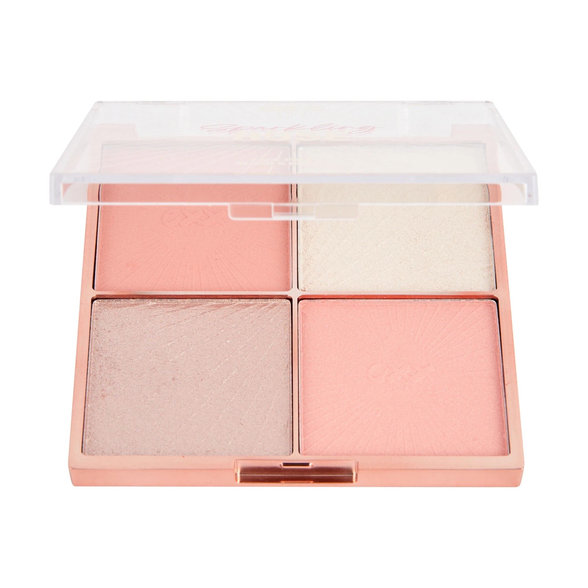 4 OXX Cosmetics 4 Shades Sparkling Rose Blush and Highlight Face Palette, 4 of 6