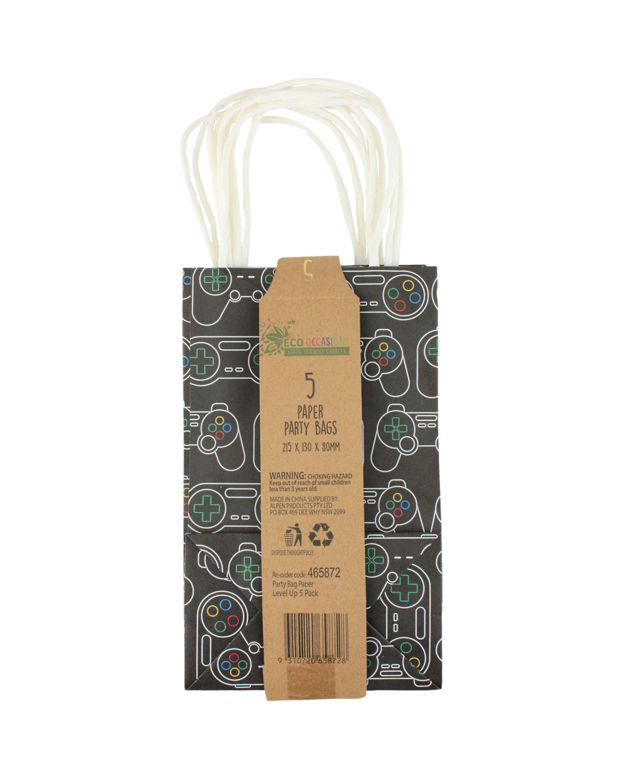4 Alpen Level Up Paper Gift Bags Pack of 5, 4 of 4