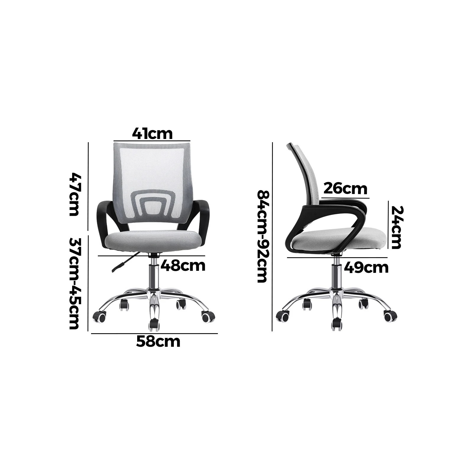 10 Oikiture Mesh Office Chair Backrest
 - Grey, 10 of 10