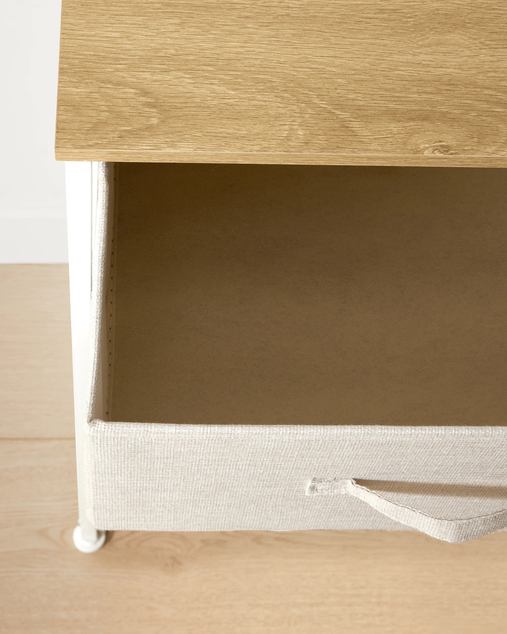 6 Linen Look 3 Drawer Chest - Beige, 6 of 7