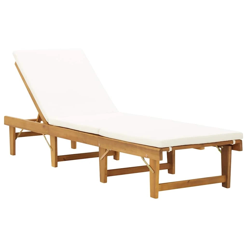 1 vidaXL Sun lounger Foldable - Brown, 1 of 7