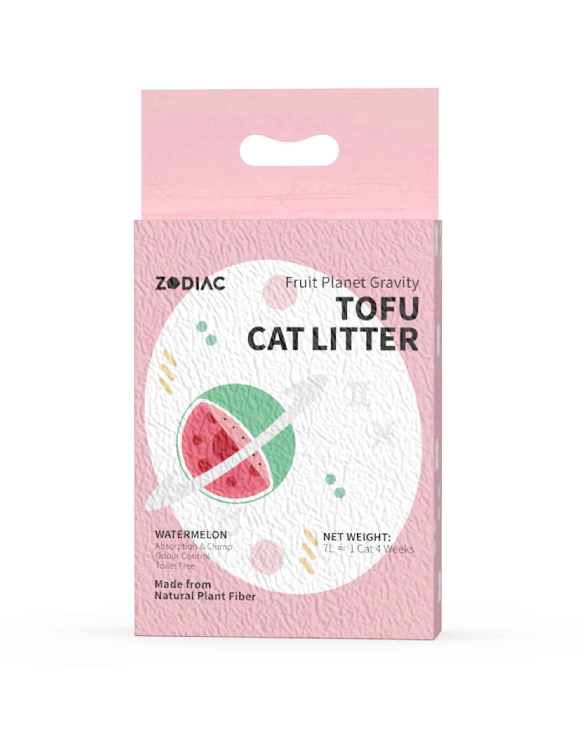 1 Zodiac 7L 2.5kg Fruity Tofu Soy Pulp Cat Litter Watermelon Clumping Watermelon - Pink, 1 of 2
