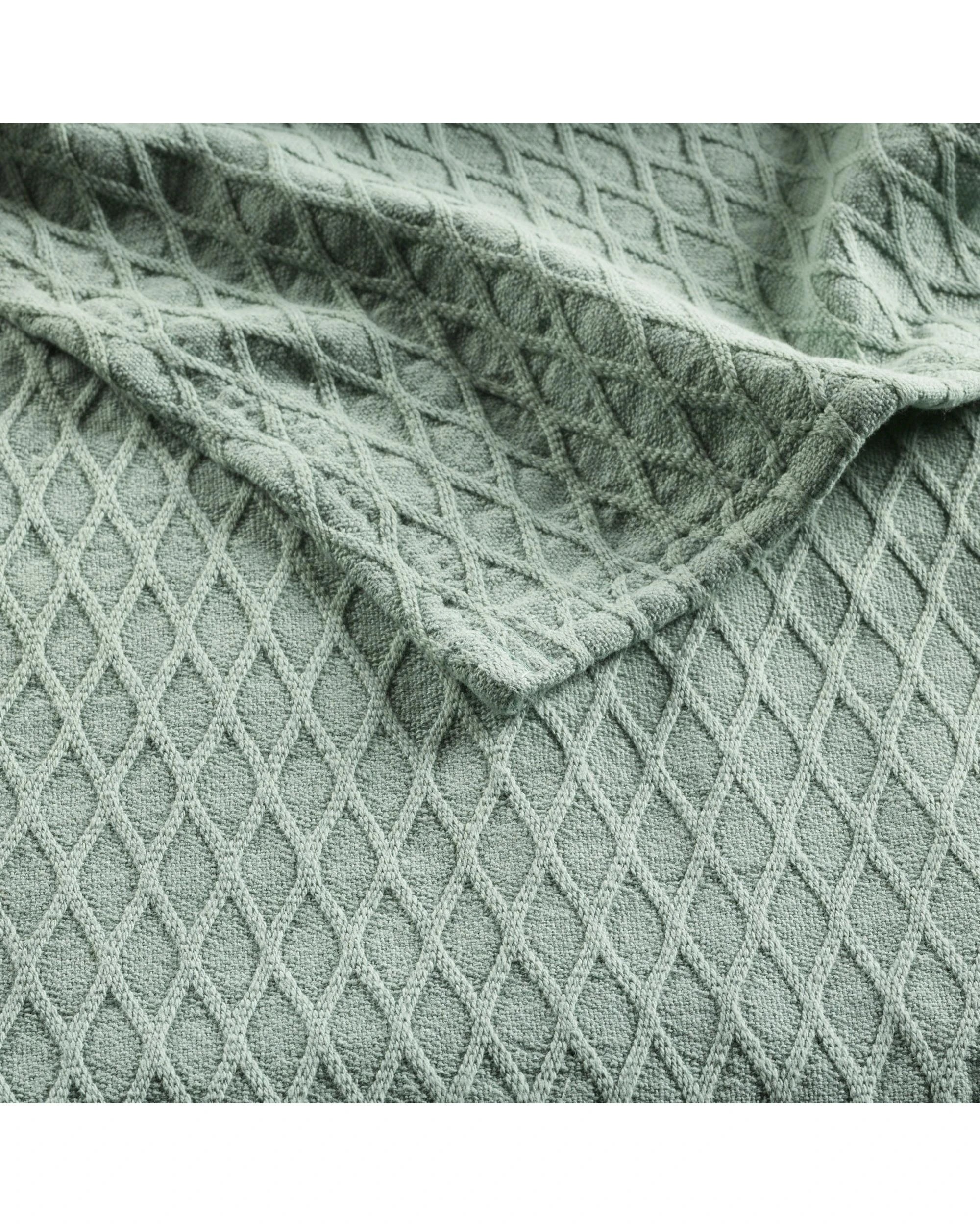 2 Bianca Gosford Blanket 100% Cotton Soft Summer Blanket Super King Stone - Beige, 2 of 2