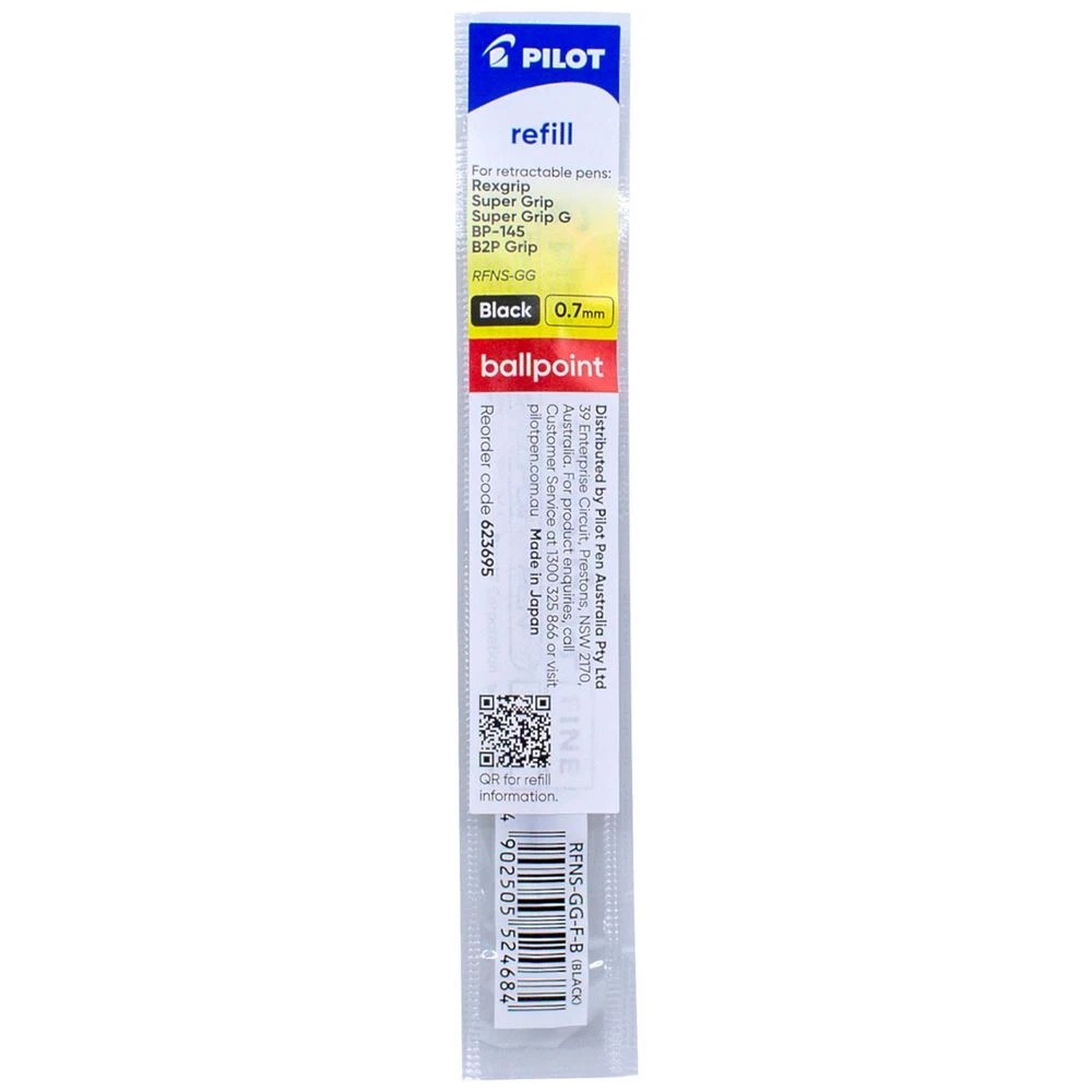 1 PILOT RFNS-GG-F-B Ballpoint Refill 0.7mm Black, 1 of 6