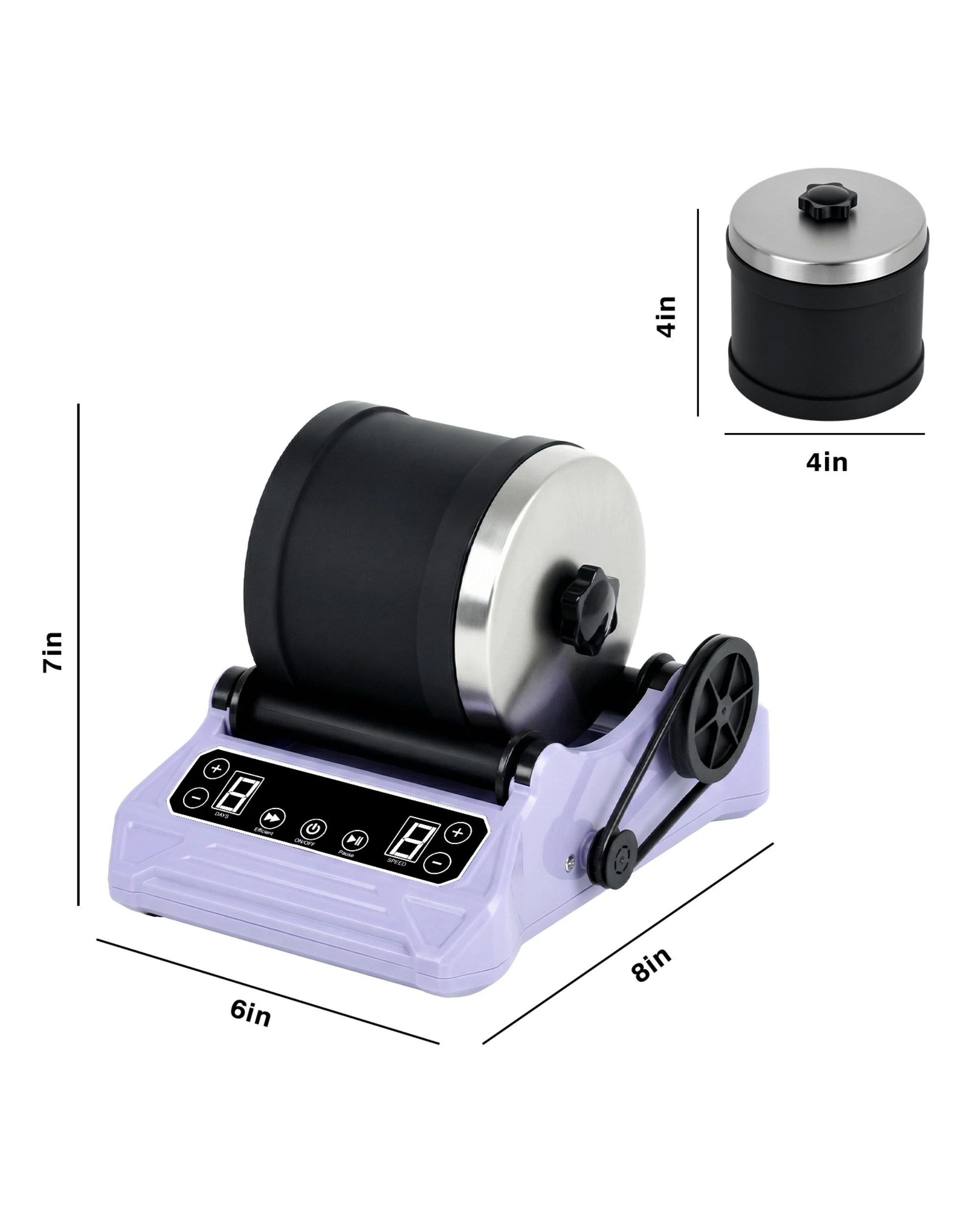 2 Advwin Electric Rock Tumbler for Kids, 9 Speed and 9 Days Model - Purple, 2 of 8