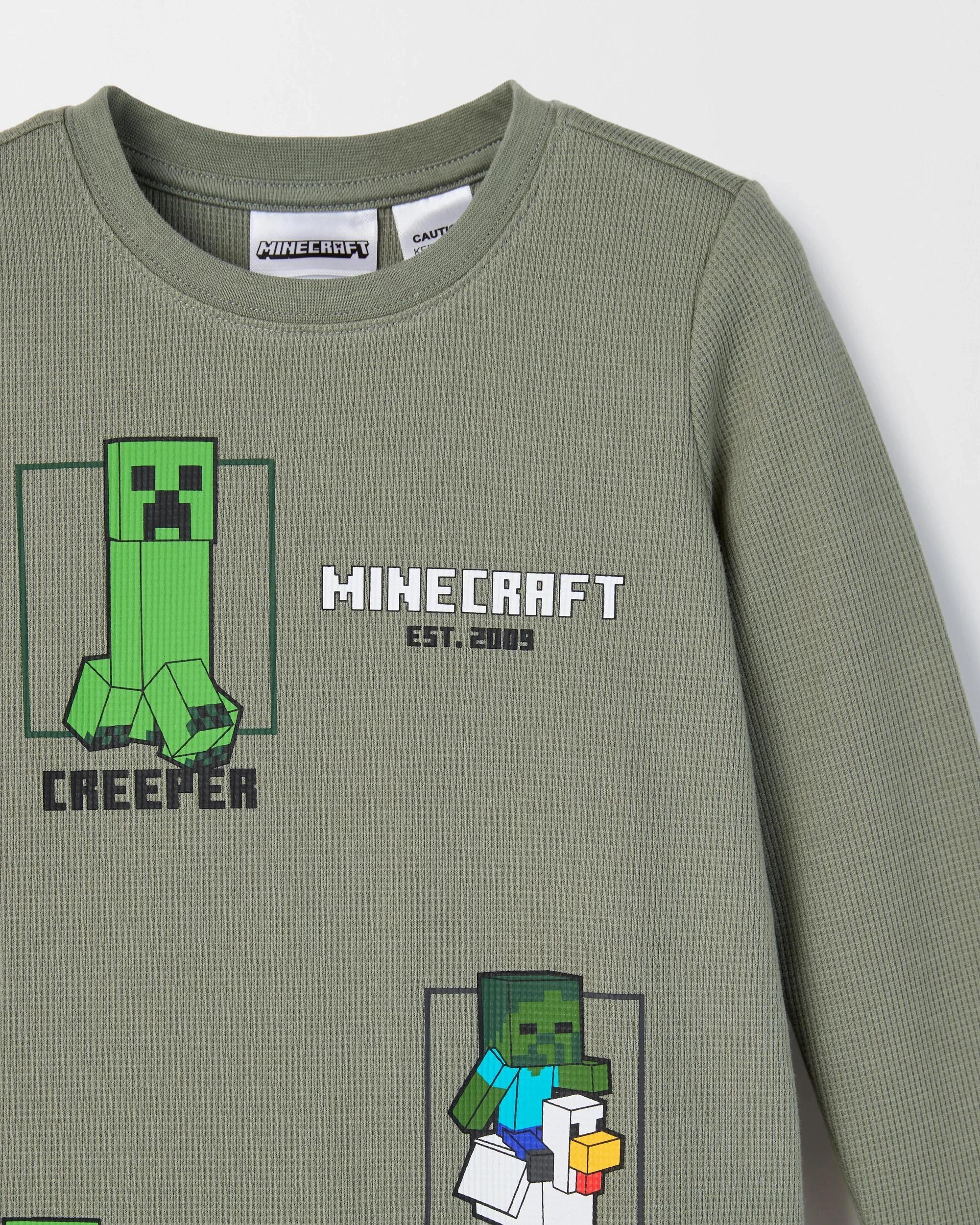 2 Minecraft Australian Cotton Younger Boys Knit/Flannelette Pyjama Set MINECRAFT, 2 of 3