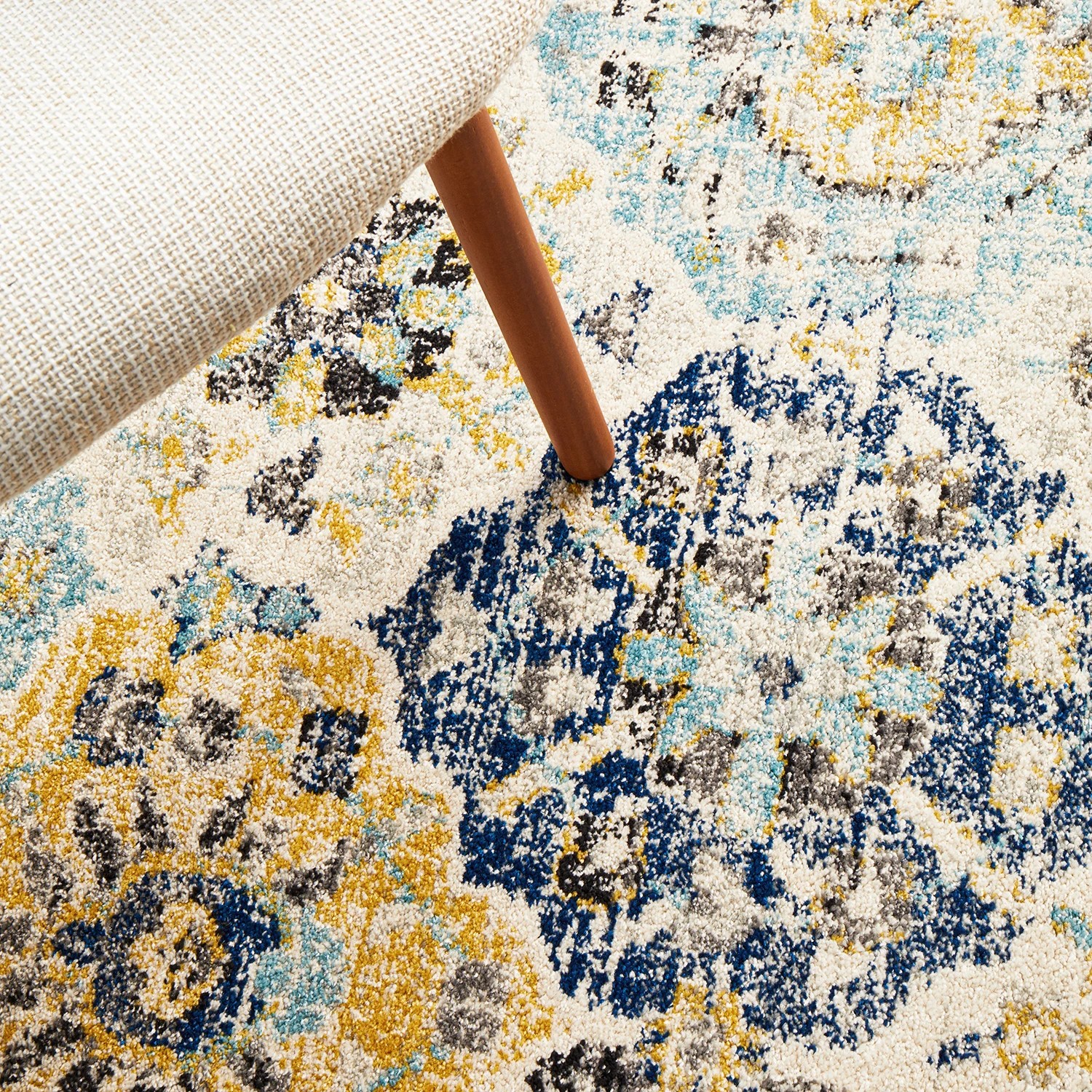 8 Common Ground Rugs Encore 266 400x300cm - Extra Extra Large Power Loomed Pet Friendly Floor Rug - Blue, 8 of 9