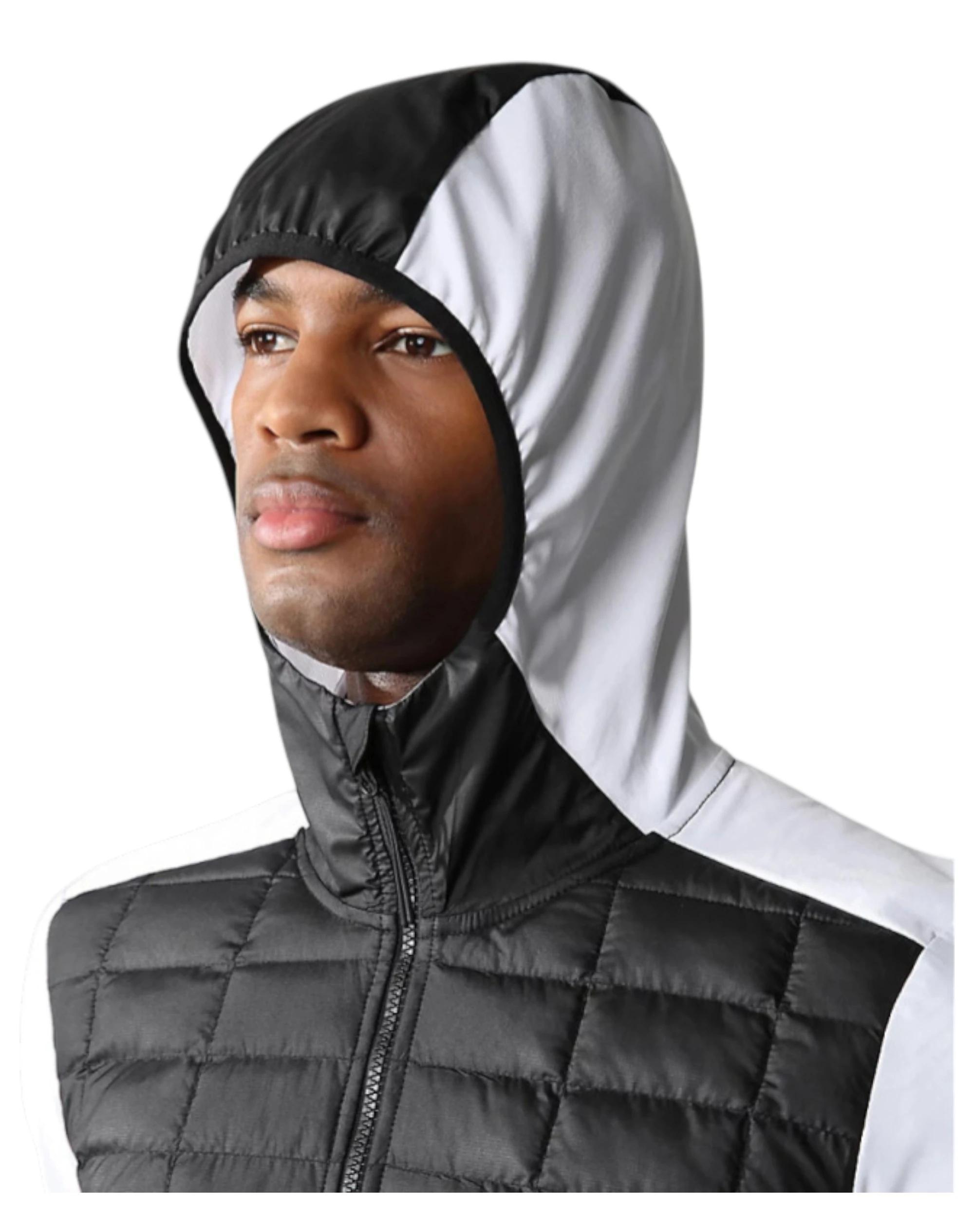6 The North Face Mens Black/White Lab Hybrid Thermoball Hooded Jacket BLACK/ WHITE, 6 of 7