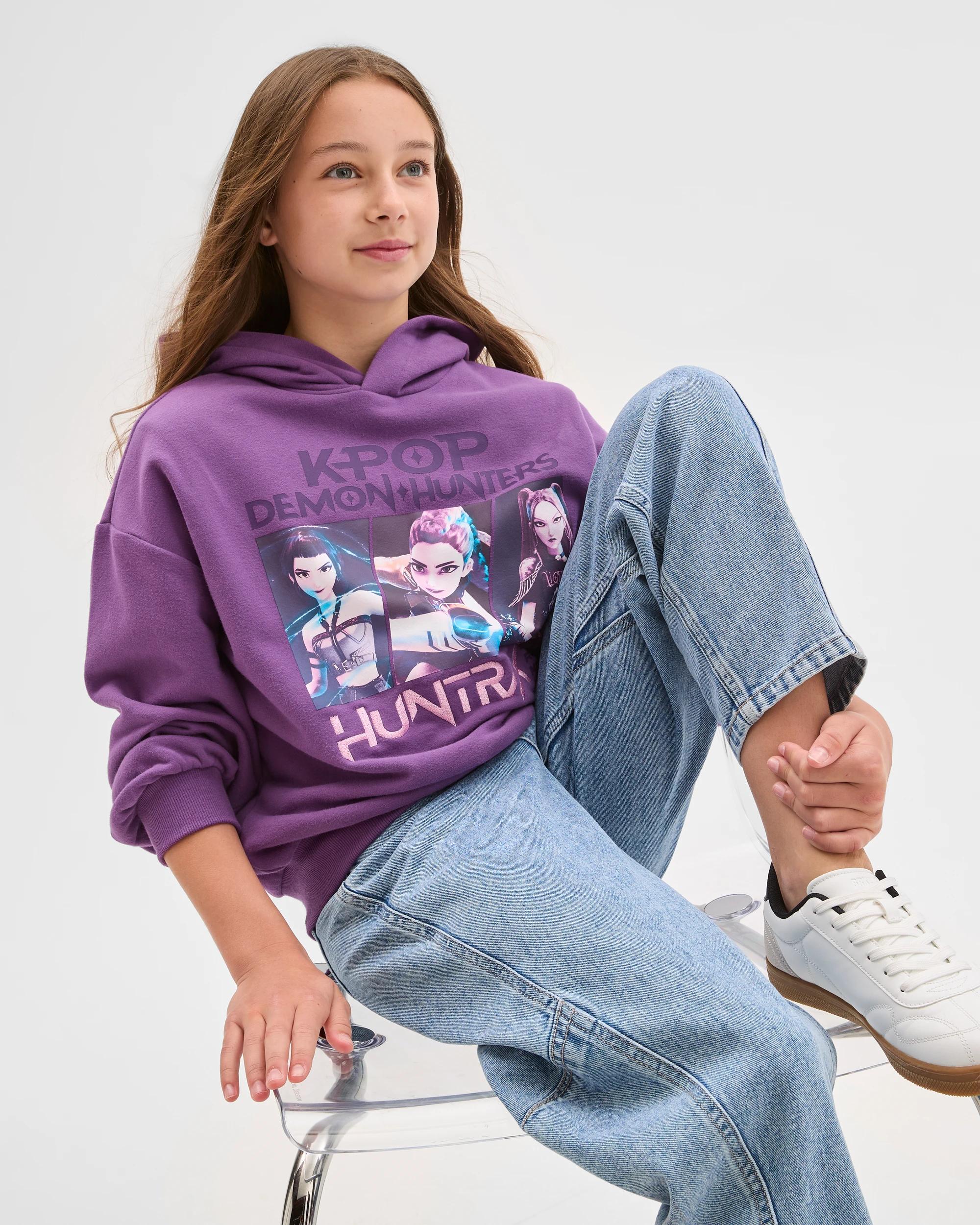 3 KPop Demon Hunters Huntrix Hoodie PURPLE, 3 of 7