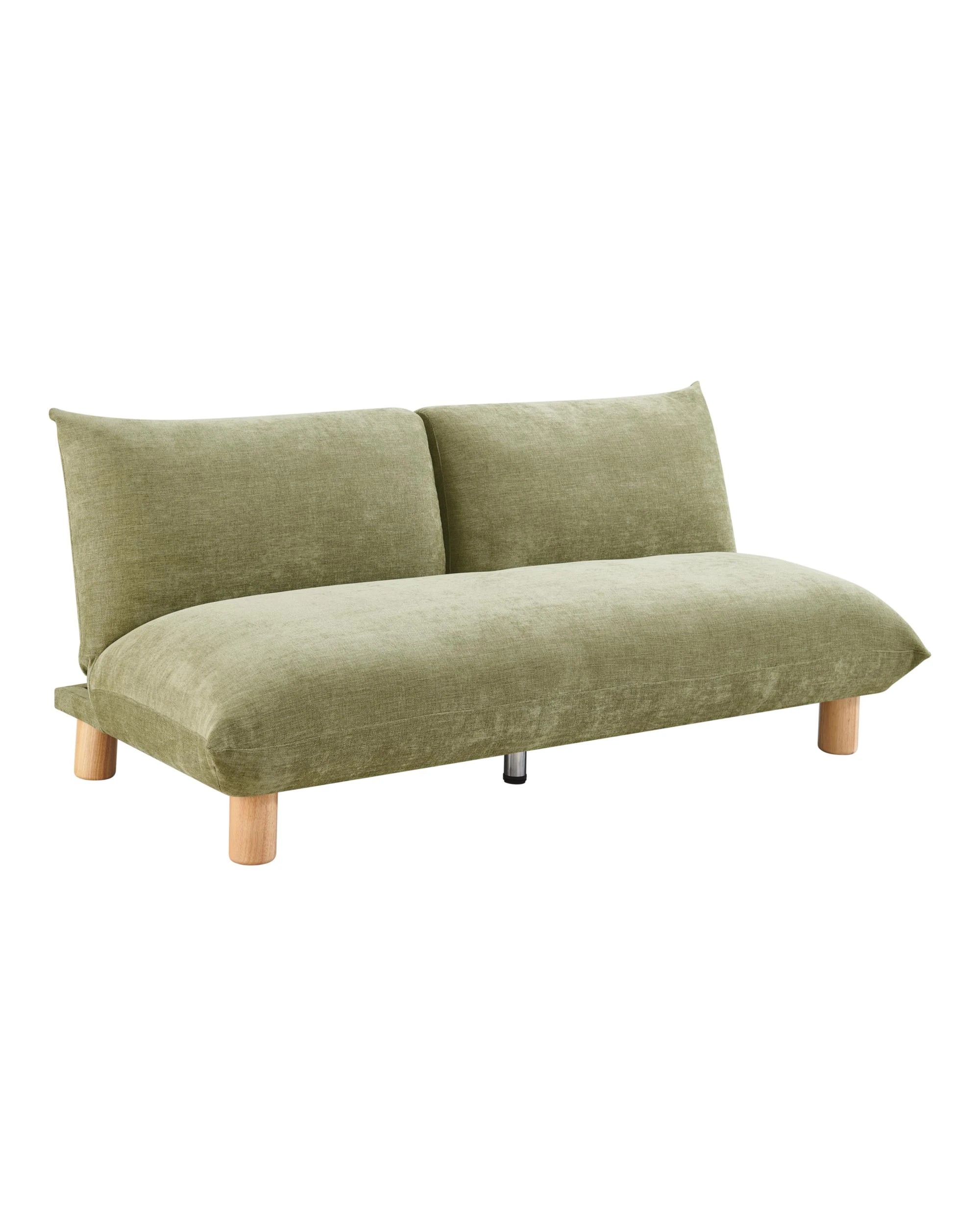 1 Kodu Sofa Bed 185cm Convertible Lounge Futon Moss Green - Green, 1 of 9