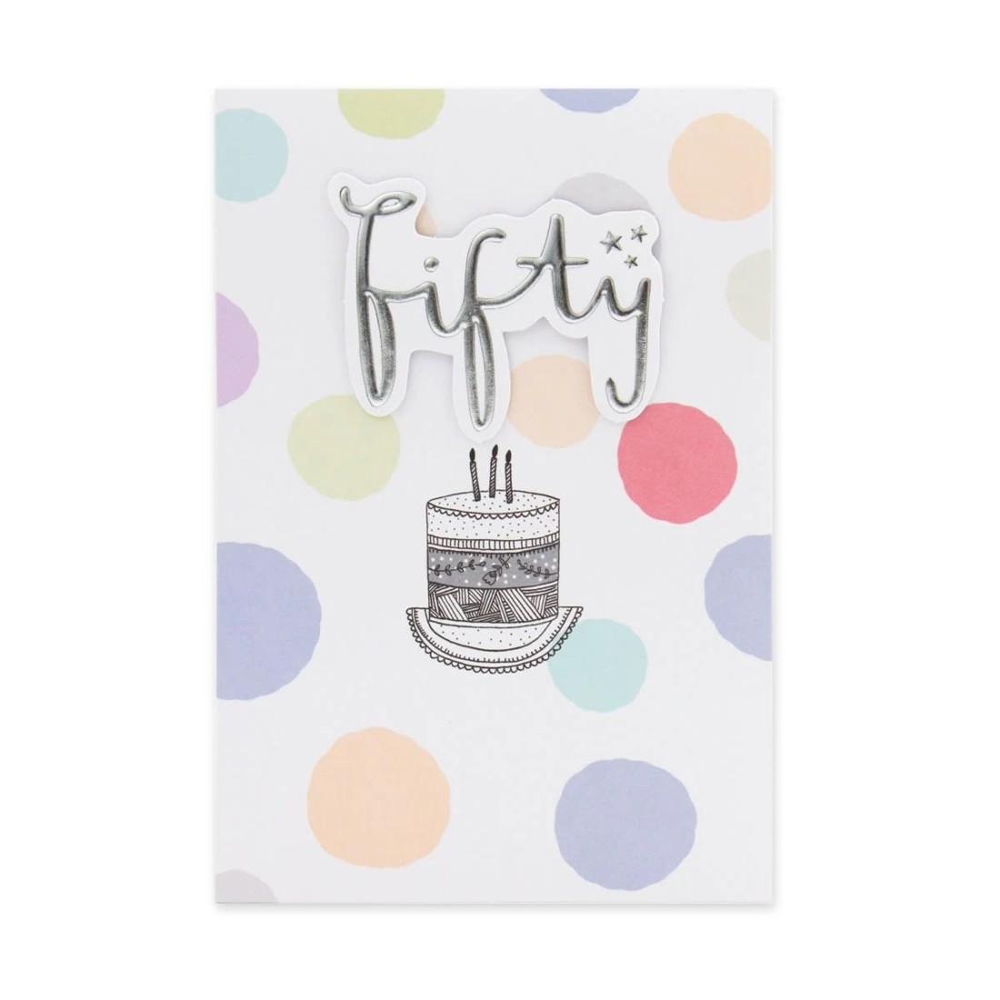 3 Connections from Hallmark 50th Birthday Card - Cake and Spots, 3 of 3