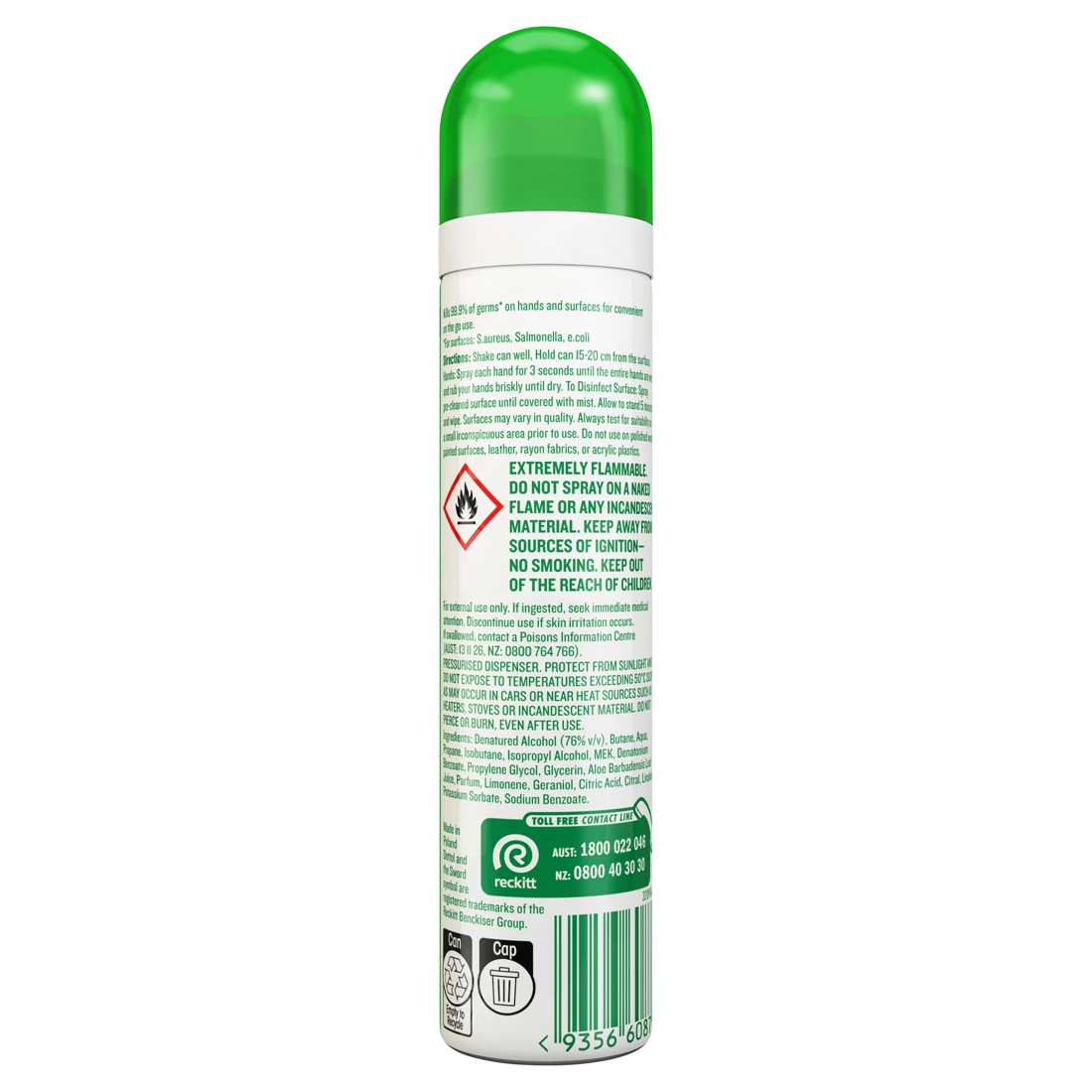 2 Dettol 2-in-1 Hand and Surface Sanitiser Spray 90ml - Aloe Vera, 2 of 6