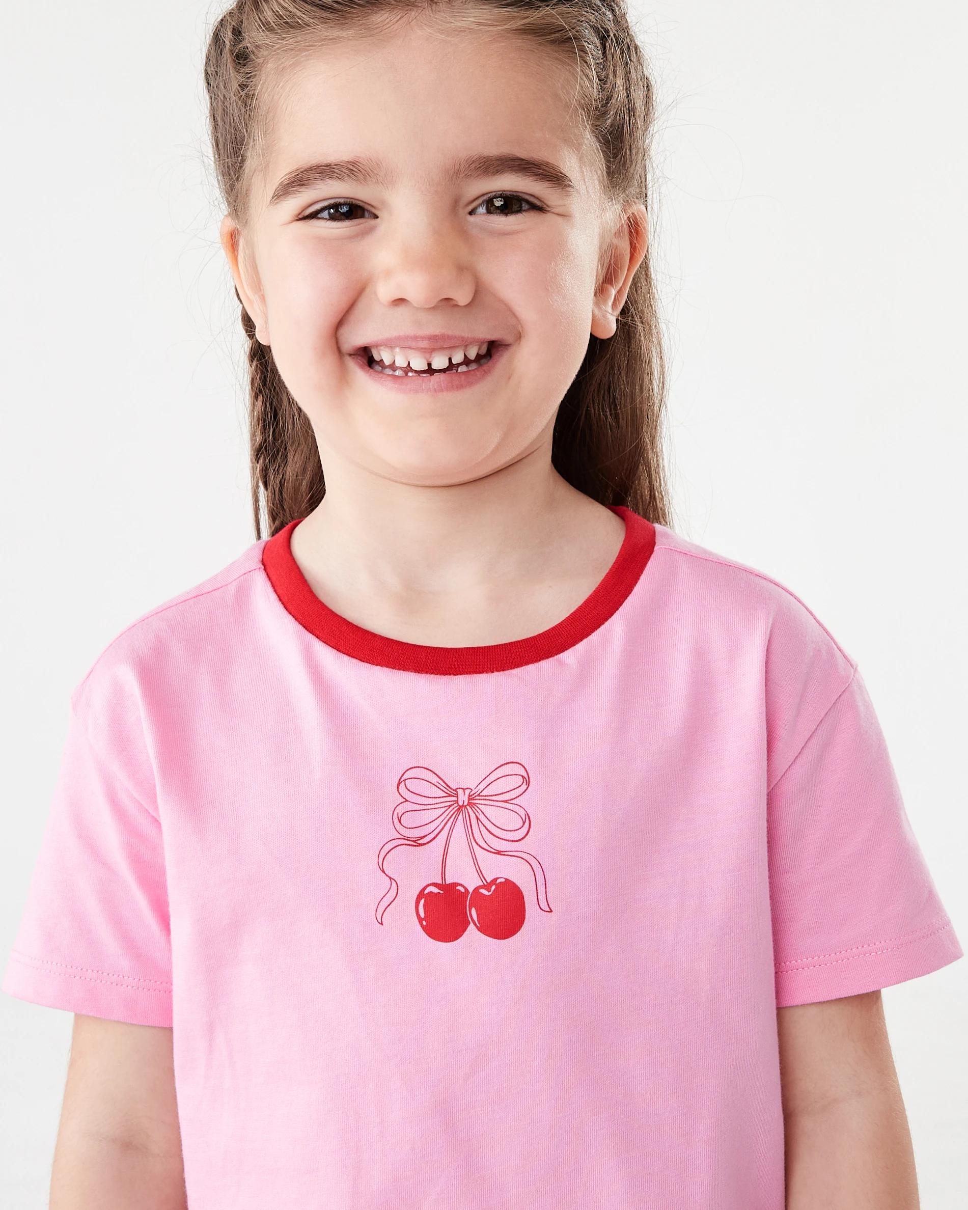 3 Printed T-shirt Pnk Cherry, 3 of 7