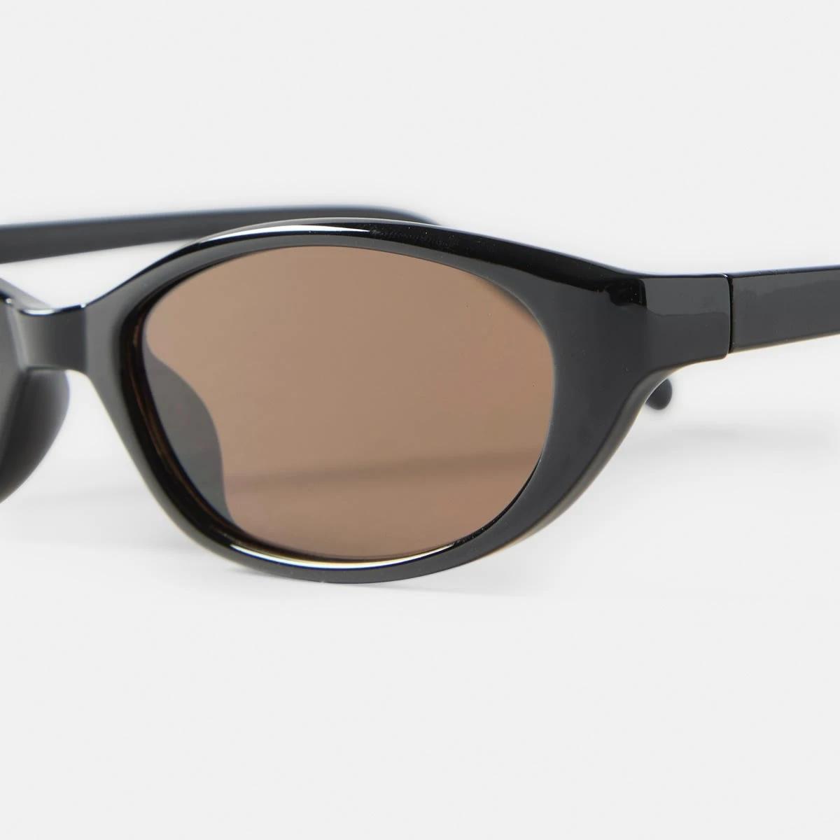 3 Thin Cat Eye Sunglasses Black, 3 of 6