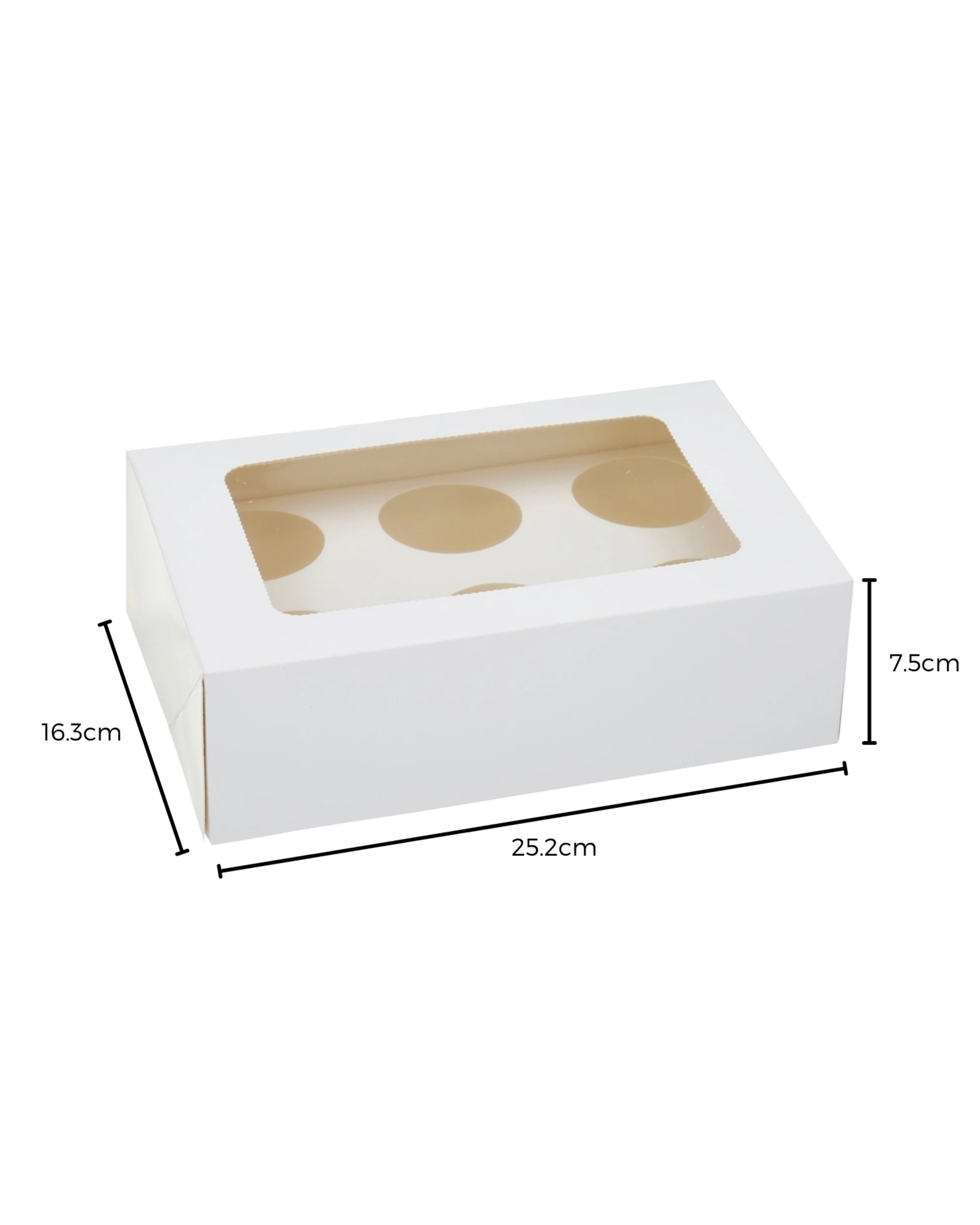 3 Artwrap Cupcake Box with Window 6 Cup - White, 3 of 3