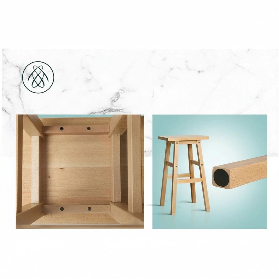 6 Artiss 2x Bar Stools Kitchen Chairs Wooden Nature - Natural, 6 of 7