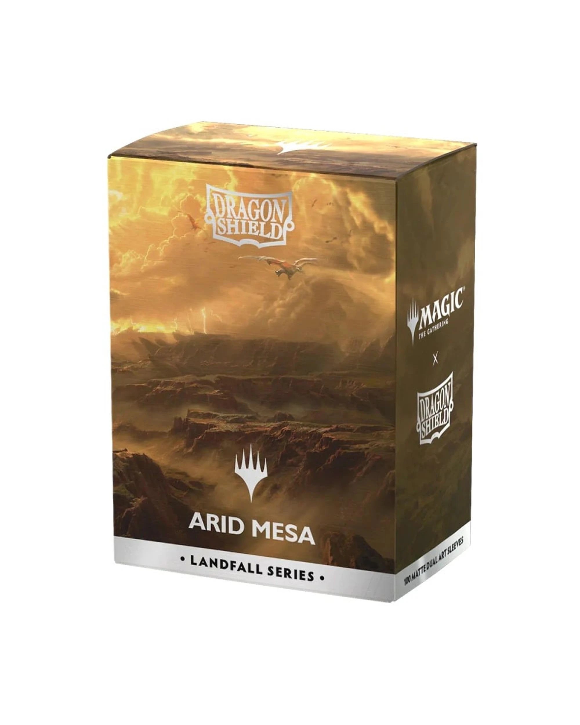 1 Dragon Shield Magic The Gathering Landfall Series Arid Mesa Matte Dual Art Sleeves 100 Pack - Yellow, 1 of 1