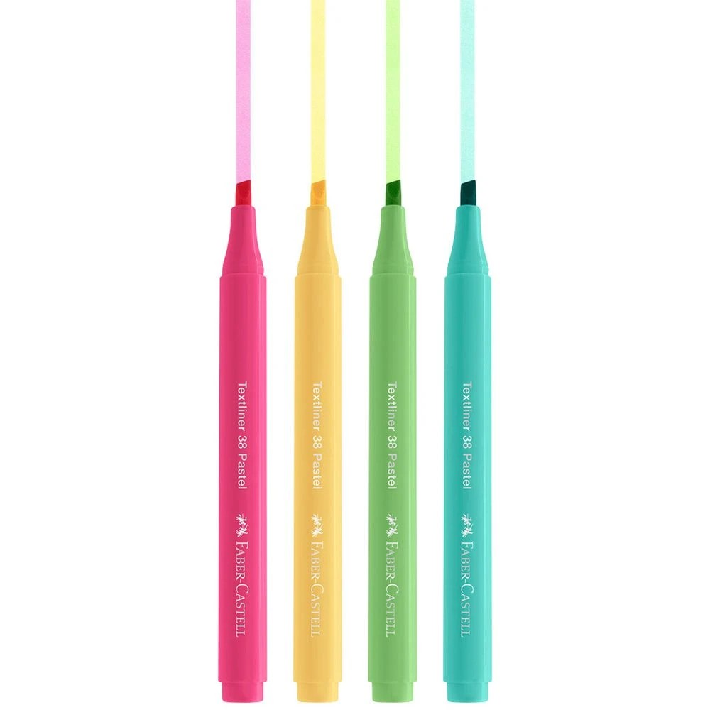 2 Faber-Castell Textliner 38 Highlighter Pastel Assorted 4 Pack, 2 of 7