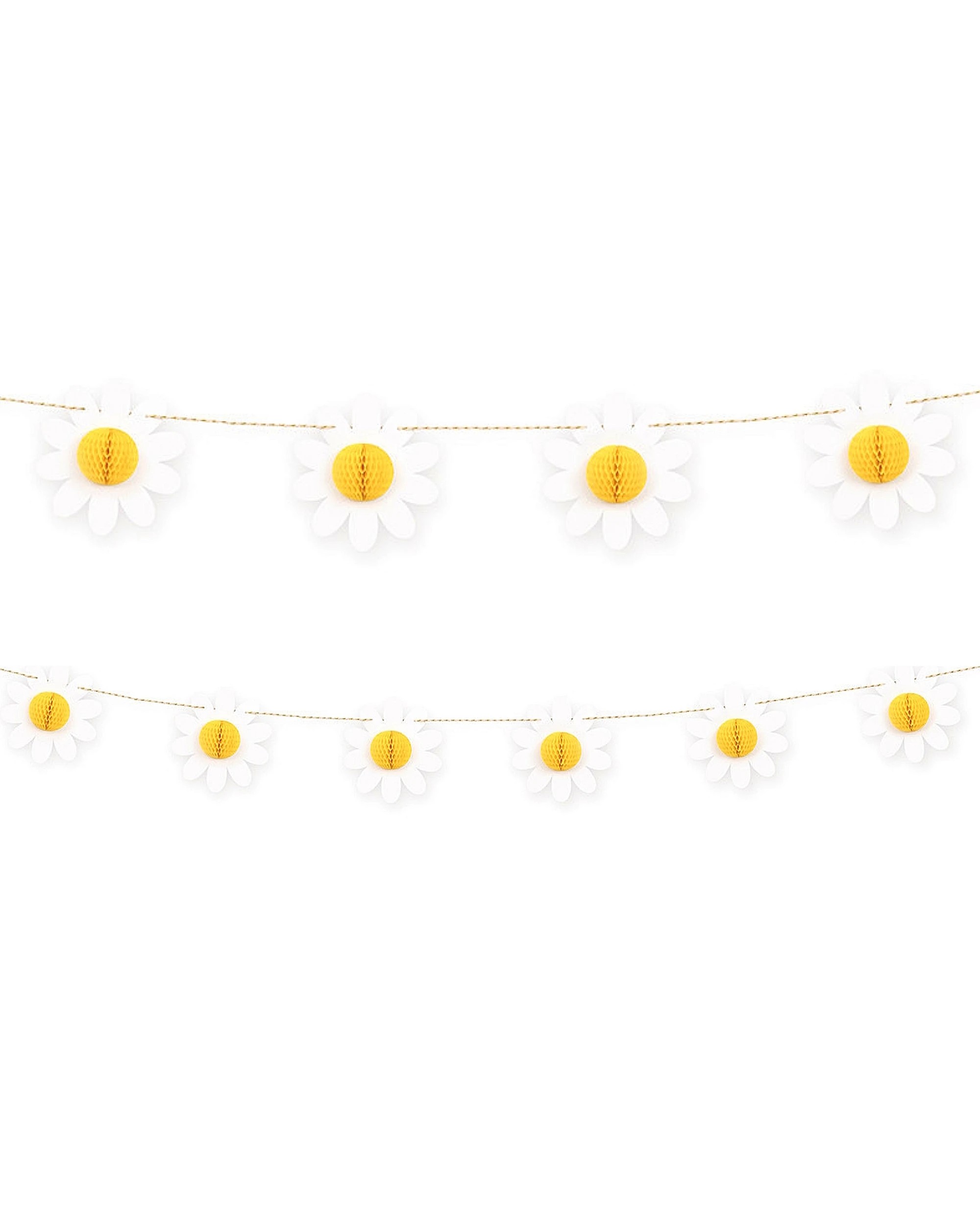 1 Unique Daisy Honeycomb Garland Banner - Multi, 1 of 2