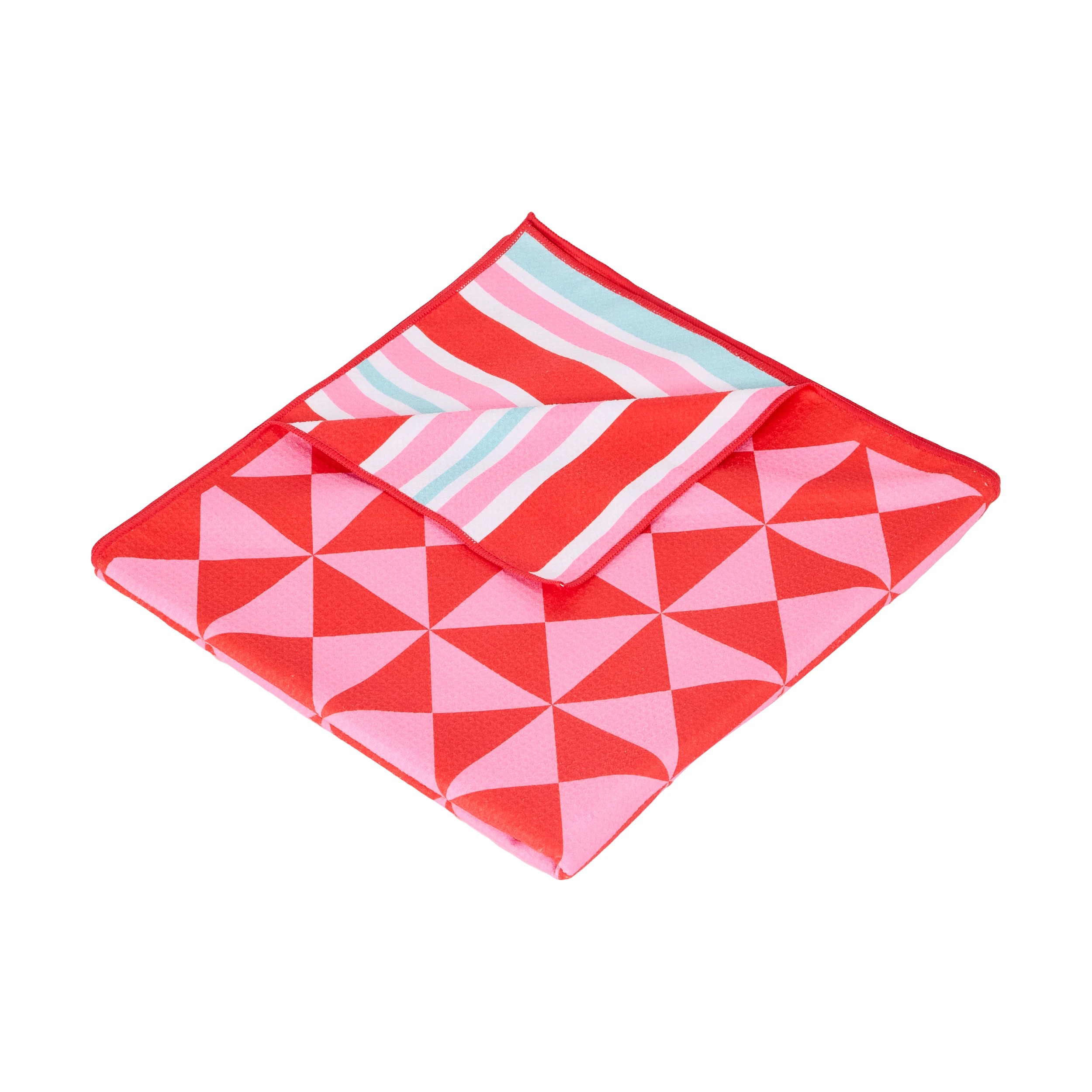 3 Geo Stripe Sand Free Beach Blanket - Red, 3 of 7