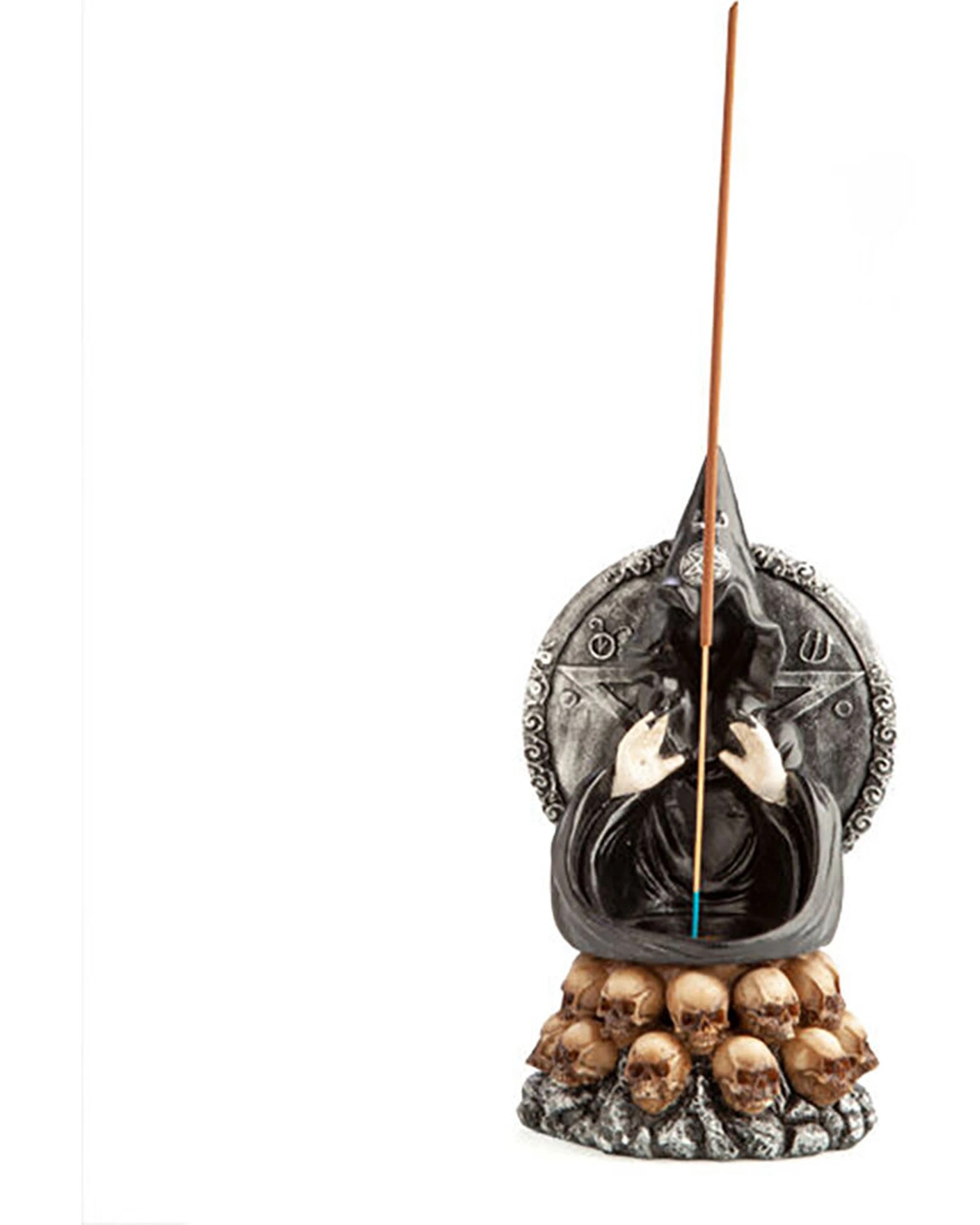 2 Mystical Worlds Incense Burner/Backflow Baphomet Figure 21x12cm - Black, 2 of 5