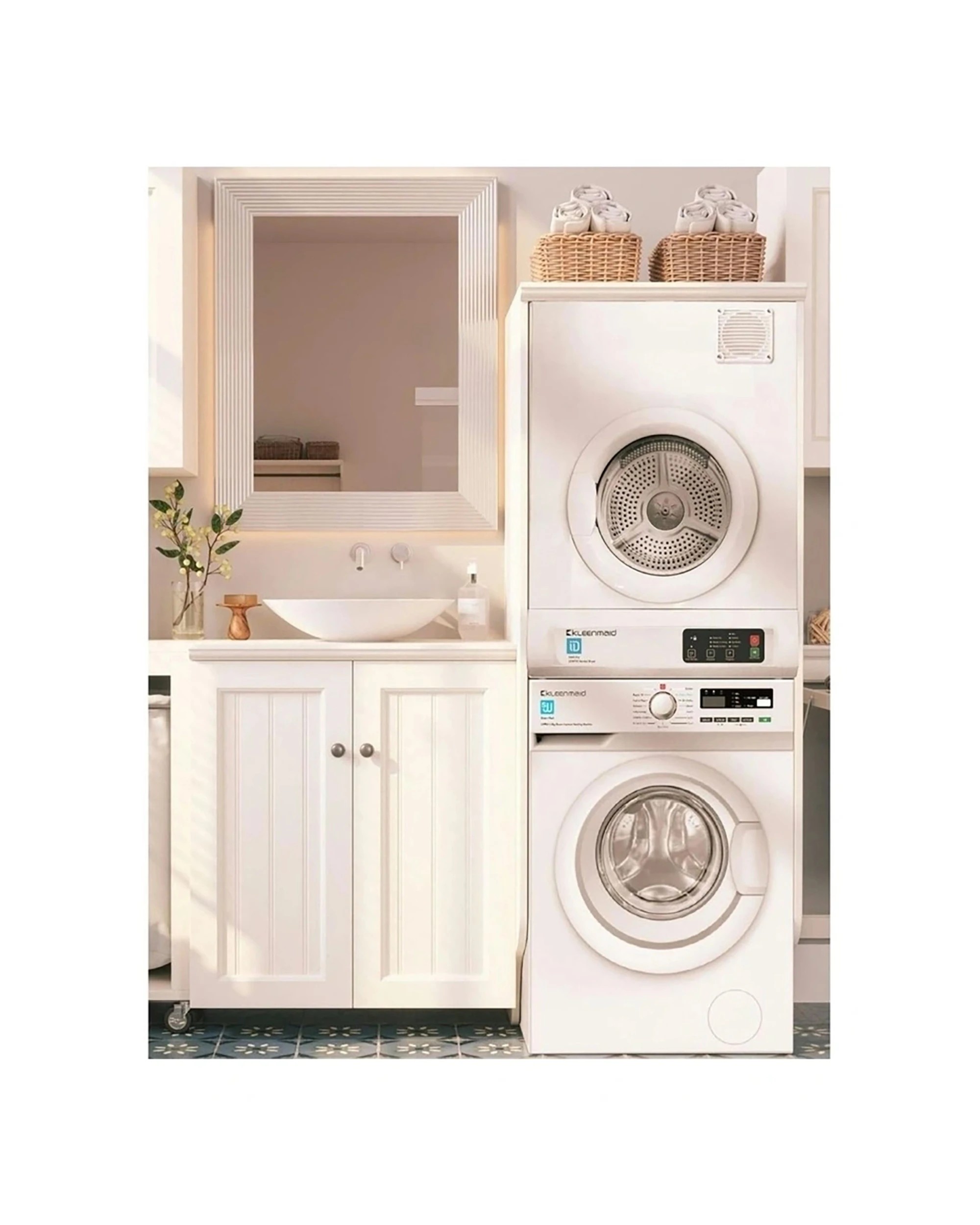 4 Kleenmaid Steam Assisted Front Load Washing Machine 8kg Energy Efficient - White, 4 of 6