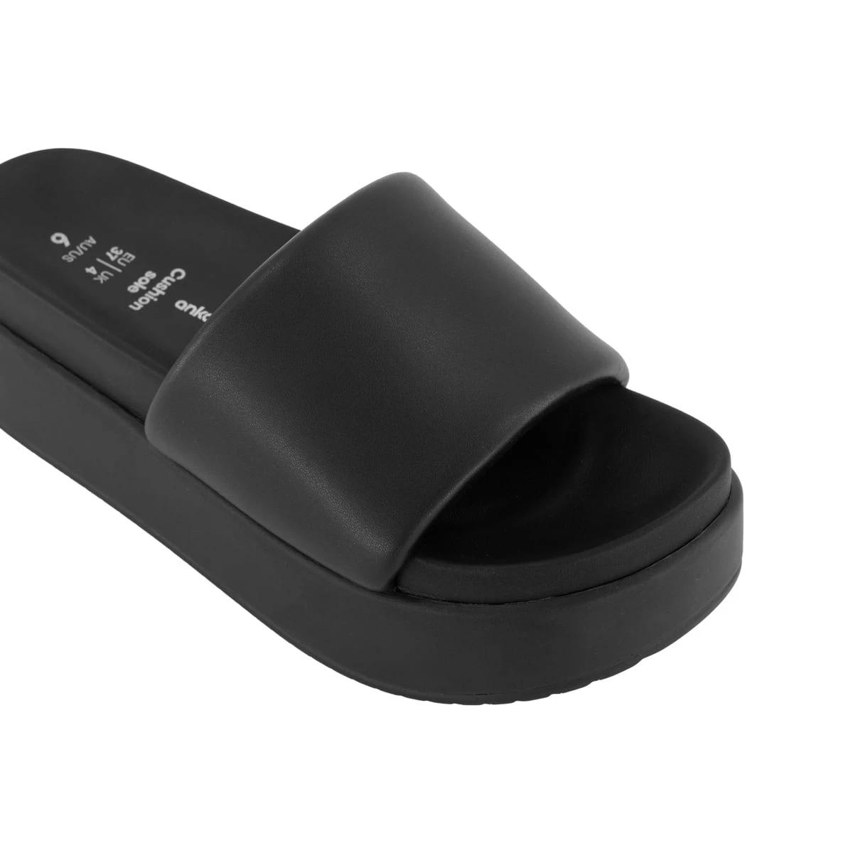 5 Casual Mule Platform Heels BLACK, 5 of 5