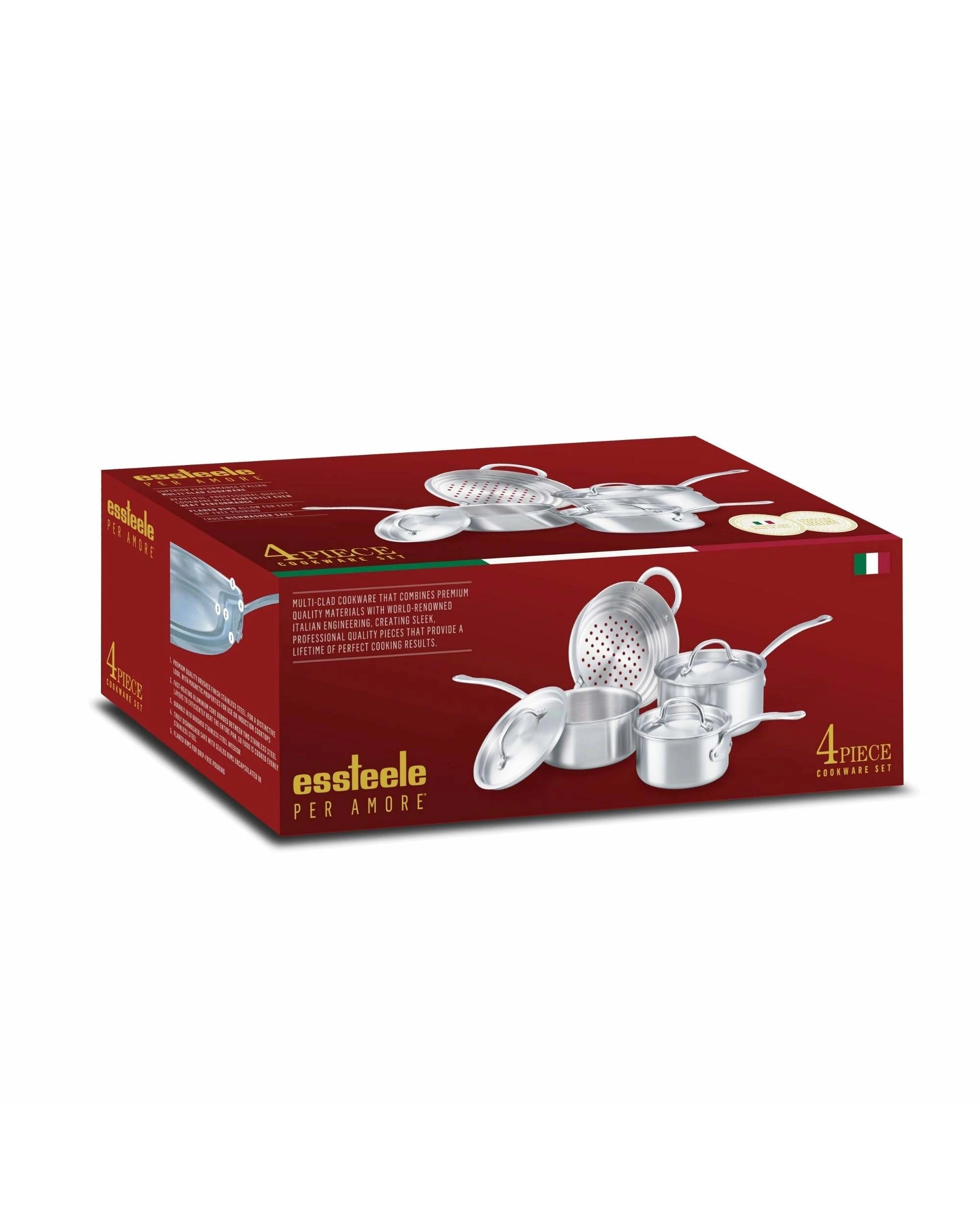 2 Essteele Per Amore Clad Stainless Steel Induction 4 Piece Cookware Set - Silver, 2 of 2