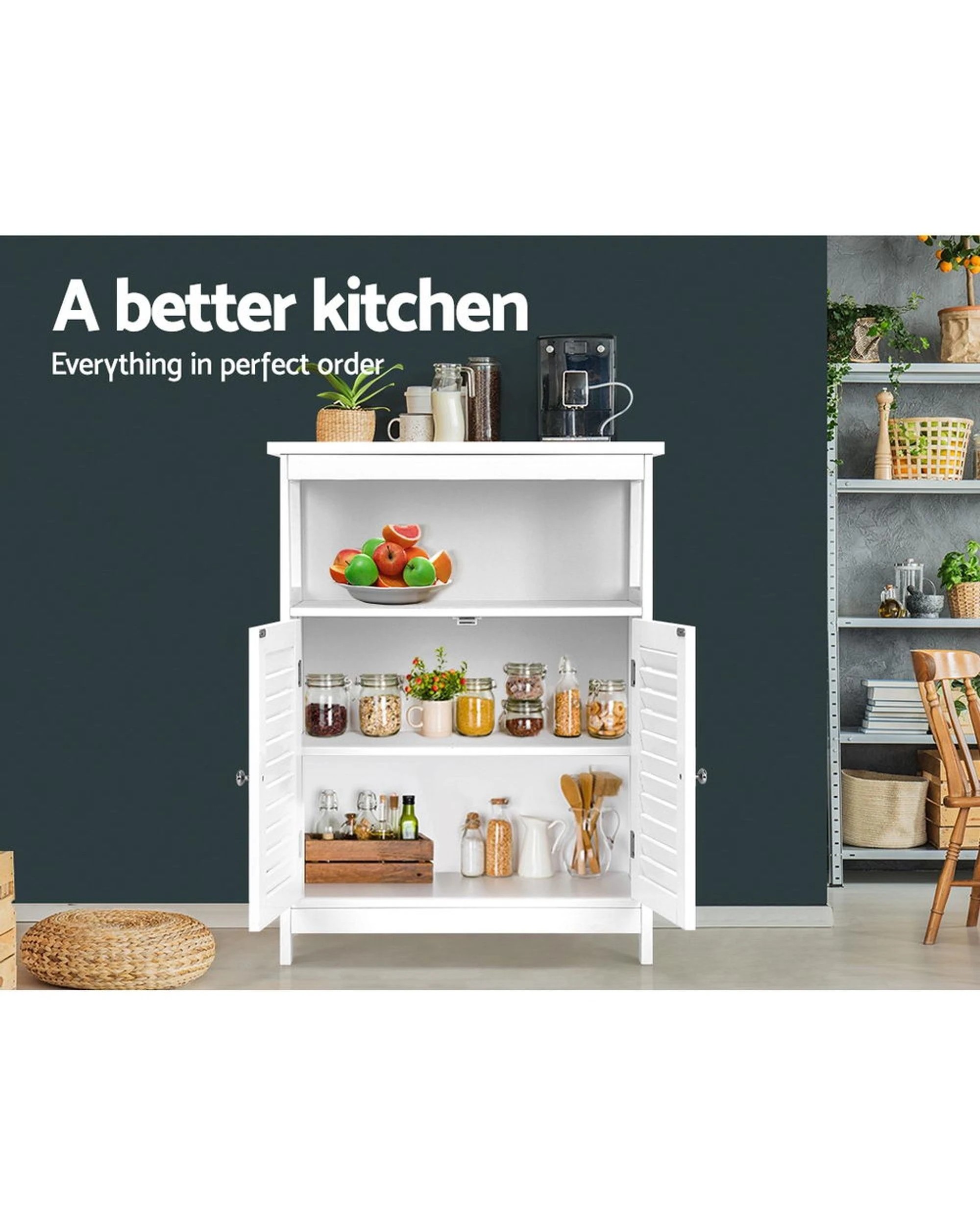 3 Artiss Buffet Sideboard
 - White, 3 of 3