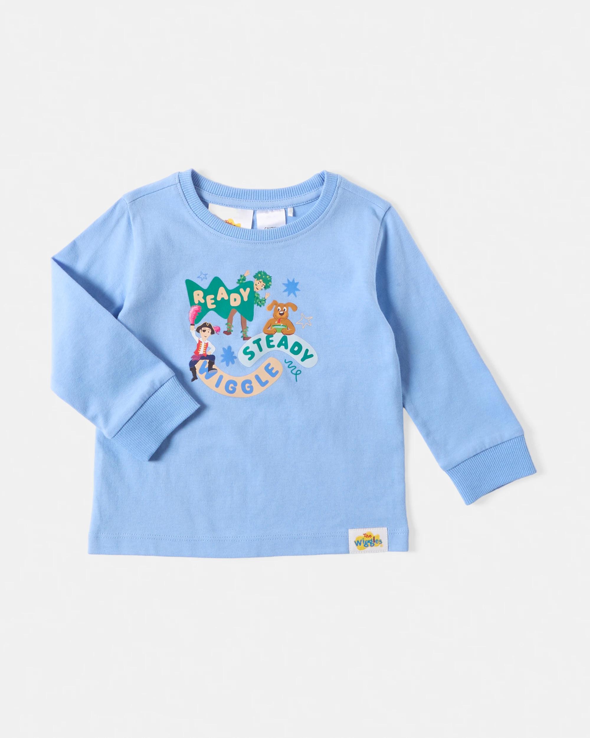 3 Wiggles License Long Sleeve Pyjama Set Blu Wiggle, 3 of 6