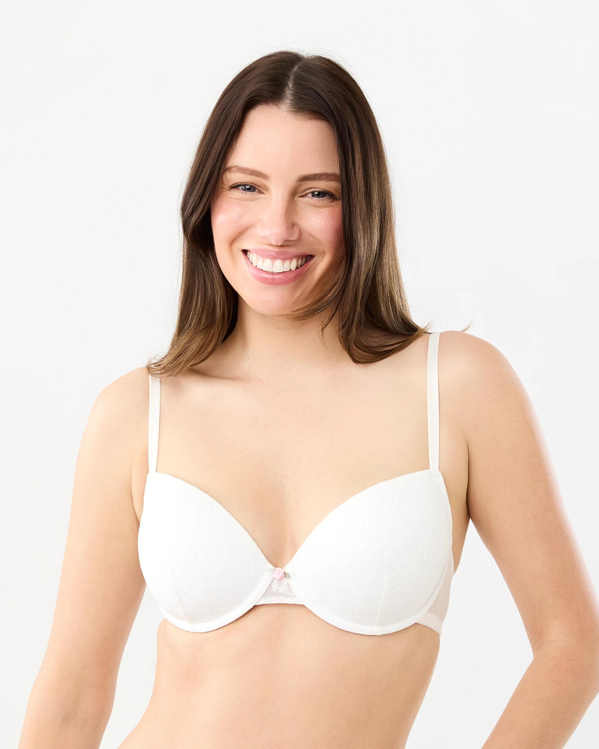 1 Lace T-shirt Bra Cld White