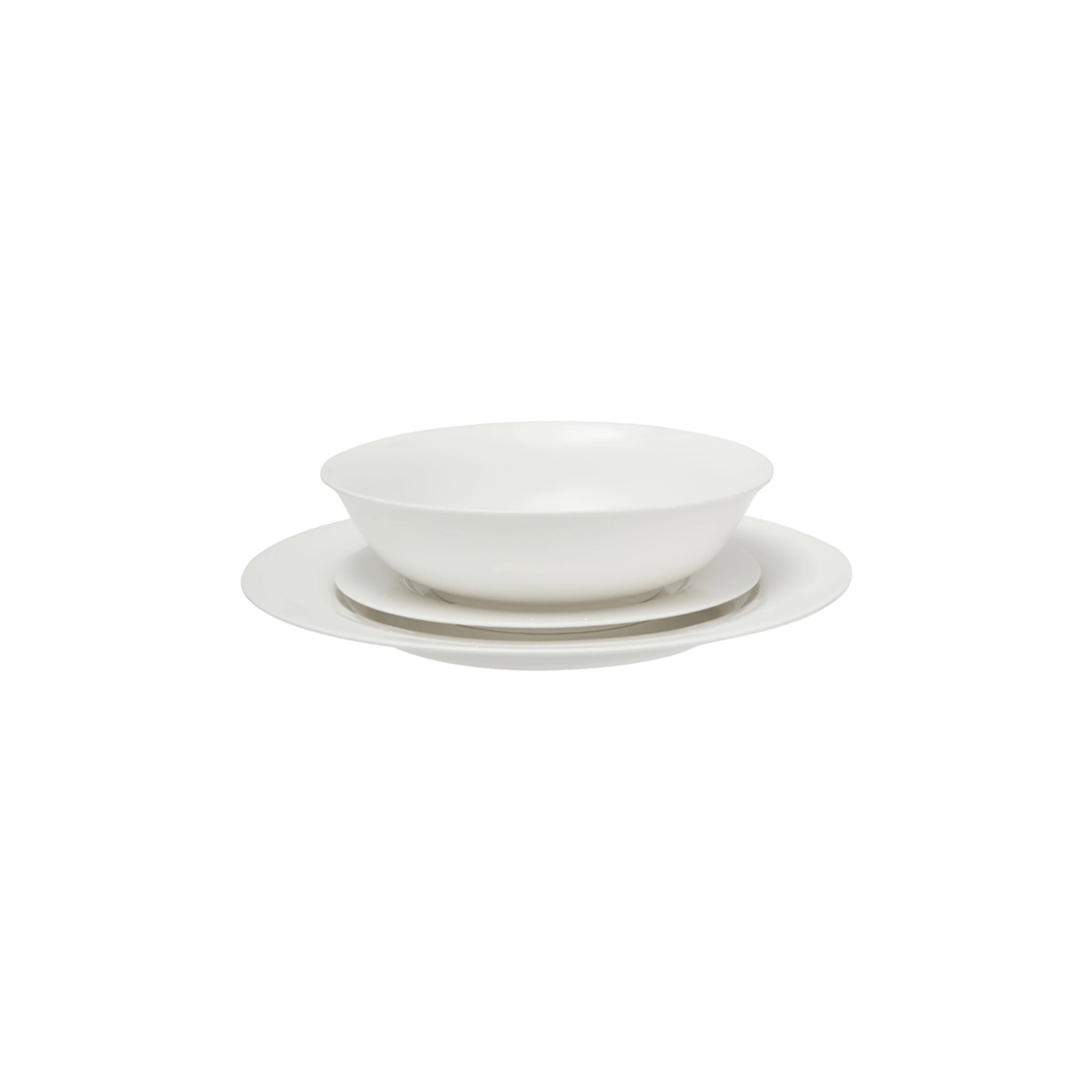 5 Maxwell & Williams 18 Piece Porcelain European Rim Complete Dinnerware Set
 - White, 5 of 5