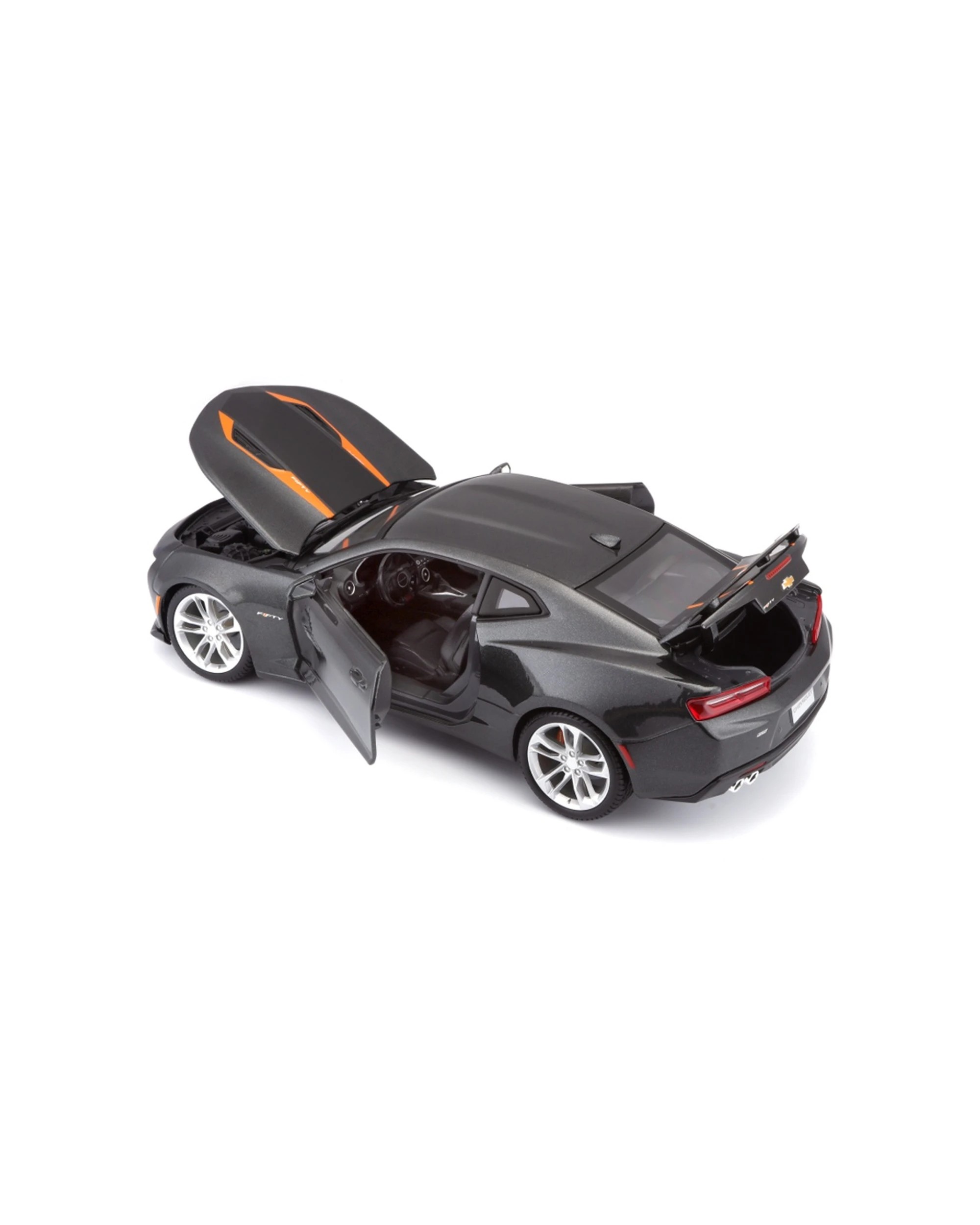 8 Maisto 2017 Chevrolet Camaro 50th Anniversary Model Car Replica - Grey, 8 of 8