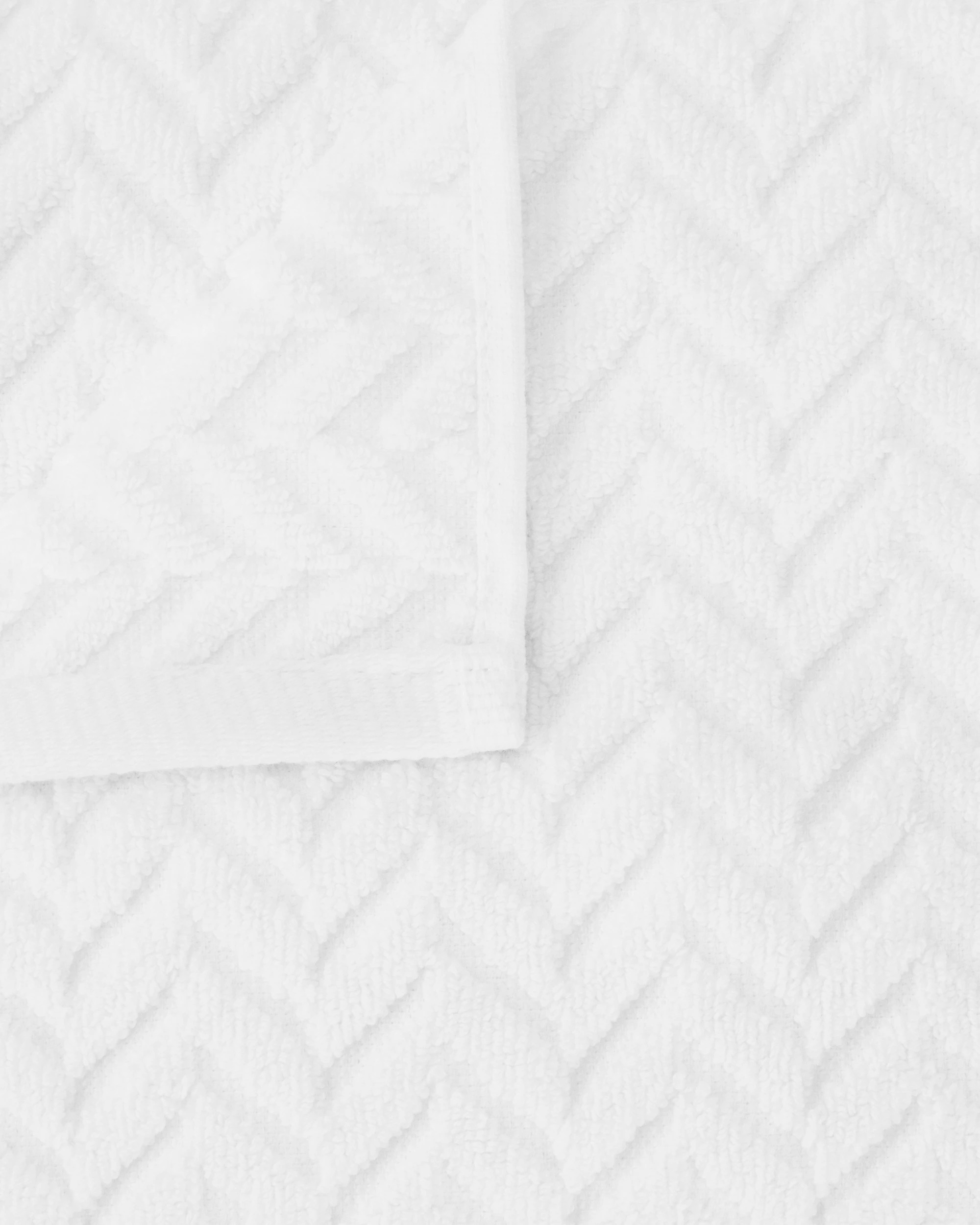 2 Chevron Cotton Hand Towel - White, 2 of 6