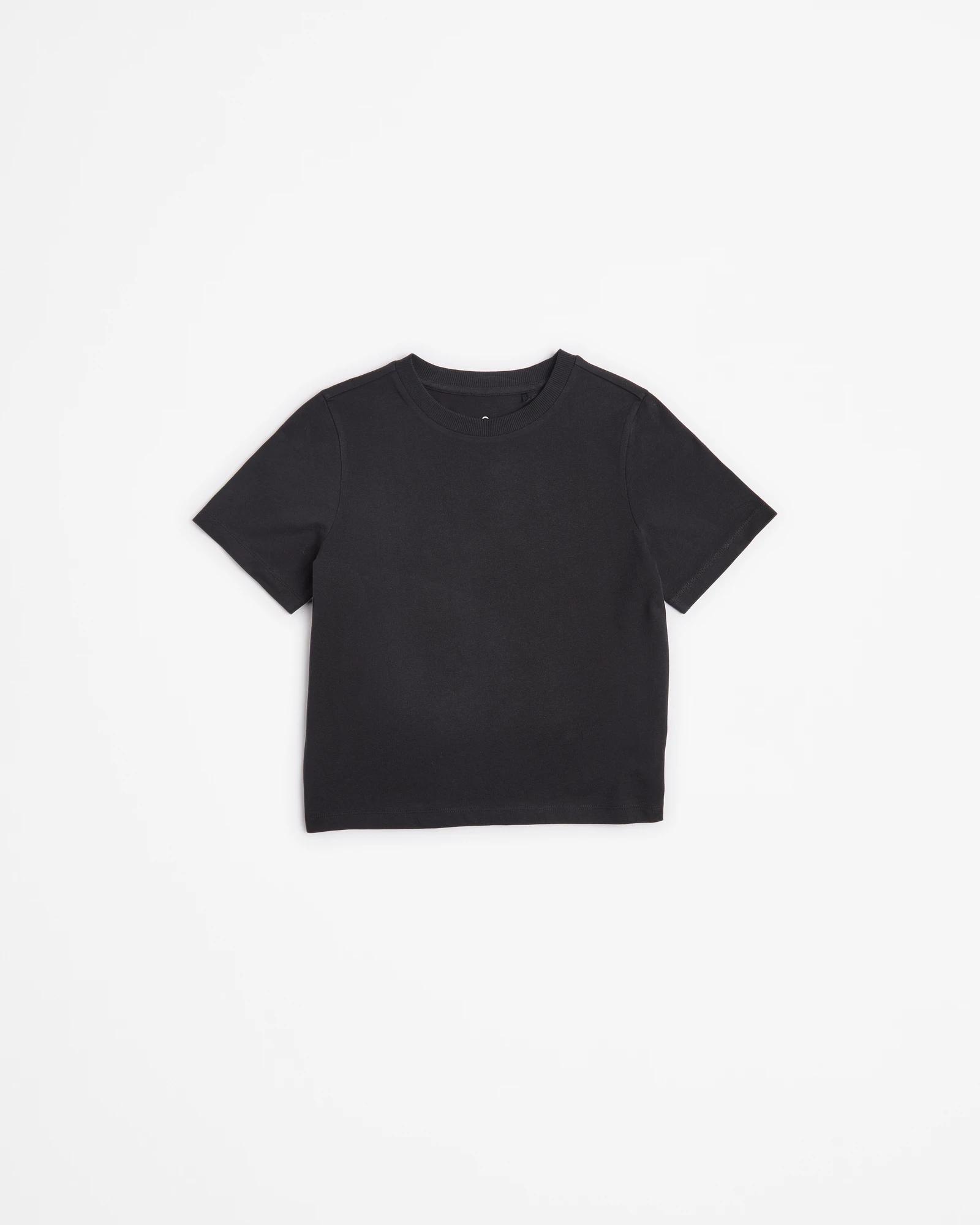 1 Target Australian Cotton Essential T-shirt BLACK, 1 of 3