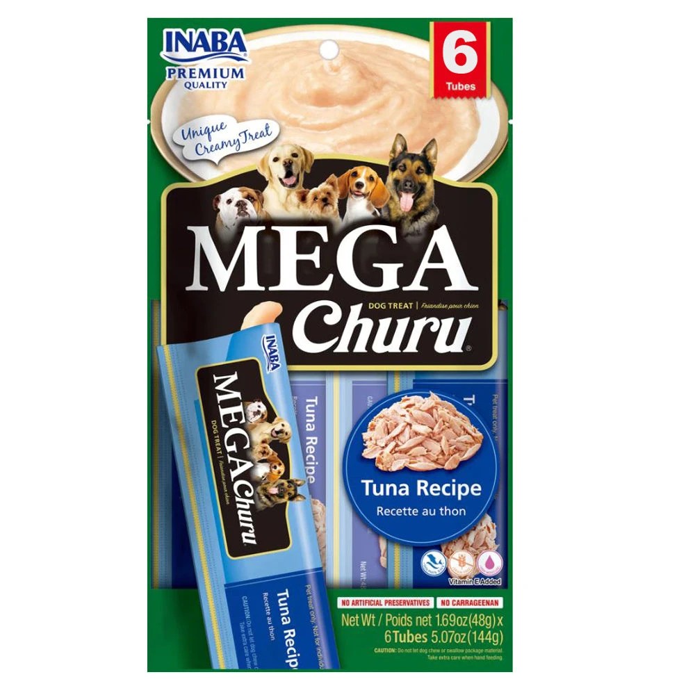 1 Inaba Dog Mega Churu Puree Tuna 144g 6pk, 1 of 2