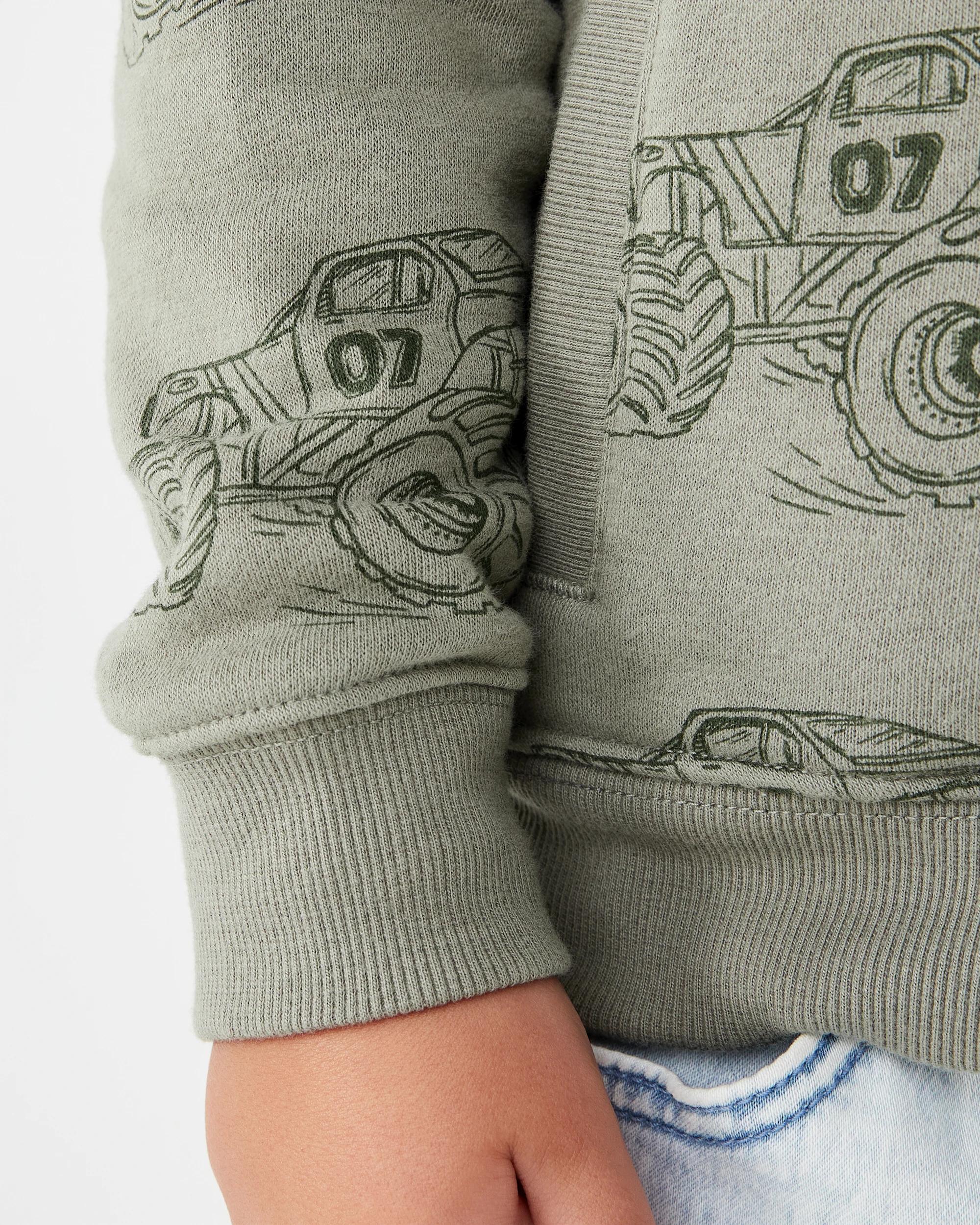 6 Sherpa Lined Hoodie Grn Truck, 6 of 10