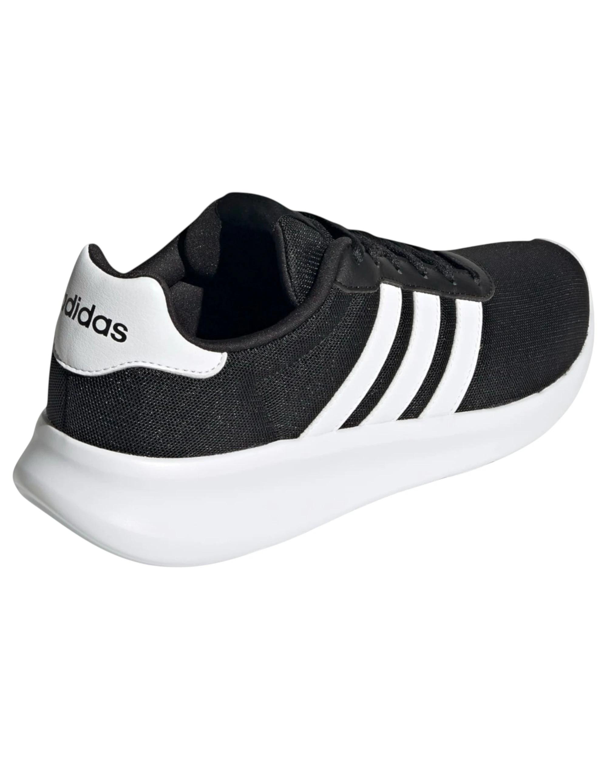 7 Adidas Mens Lite Racer 3.0 Black/ White Athletic Running Shoes BLACK/WHITE, 7 of 8