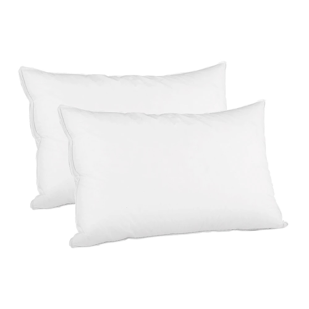 1 Giselle Bedding Goose Feather Down Pillow Luxury Twin Pack - White, 1 of 8
