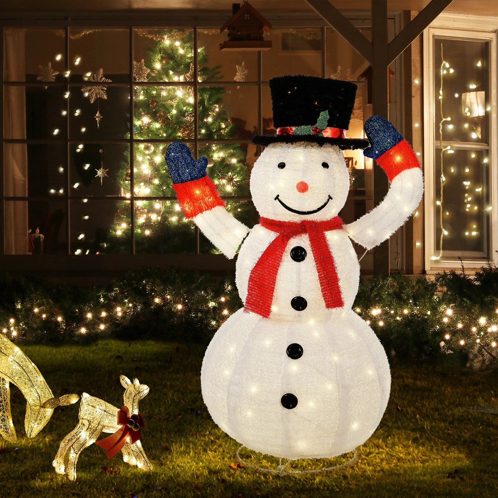 2 Tinseltown 3d Christmas Snowman Light Led 127cm Xmas Decor Festive Display
 - Multi, 2 of 8