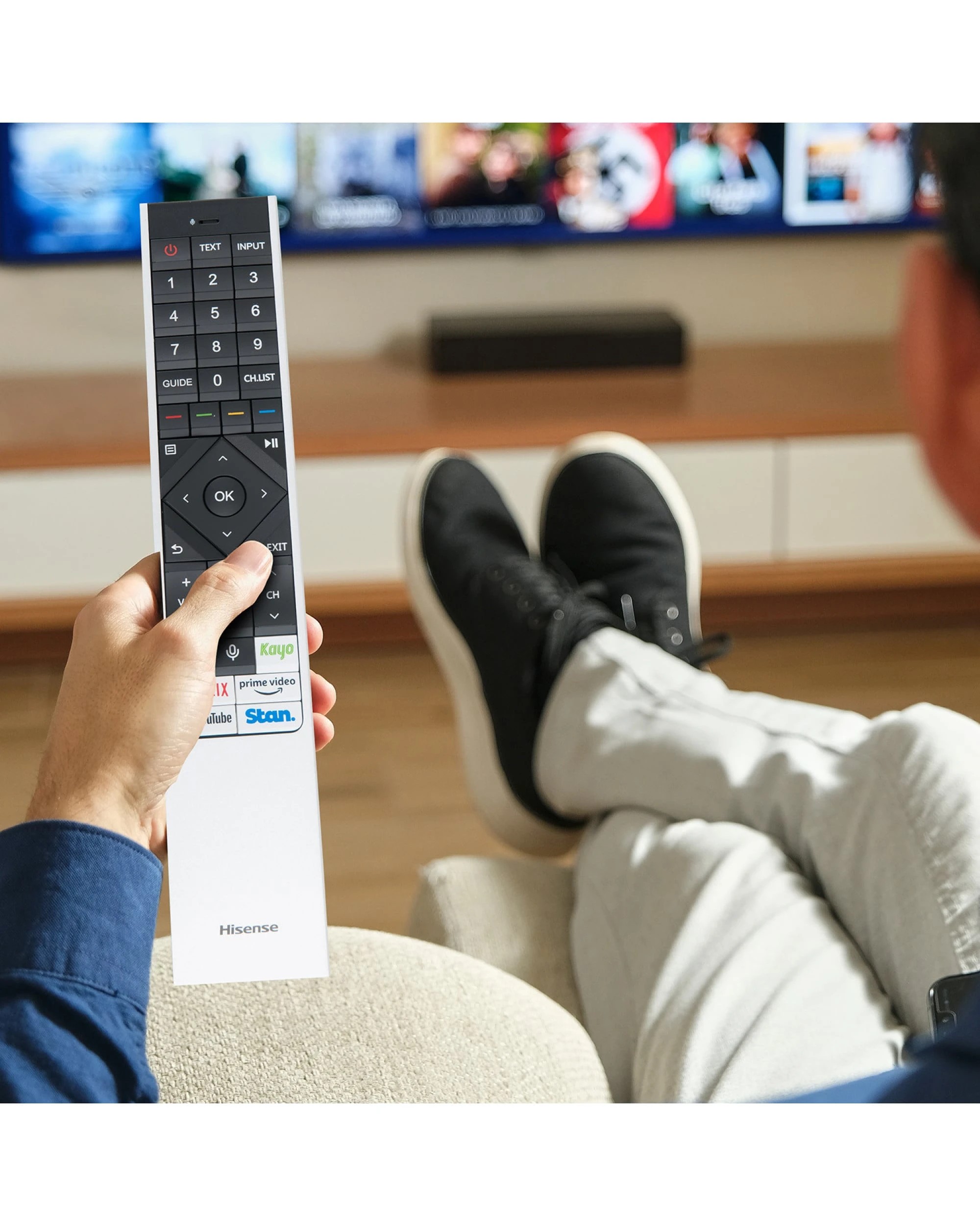 5 Hisense Genuine TV Remote Control T285172 ERF6E64H - White, 5 of 5