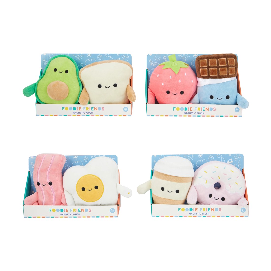 6 Foodie Friends Magnetic Plush Toy - Assorted, 6 of 6