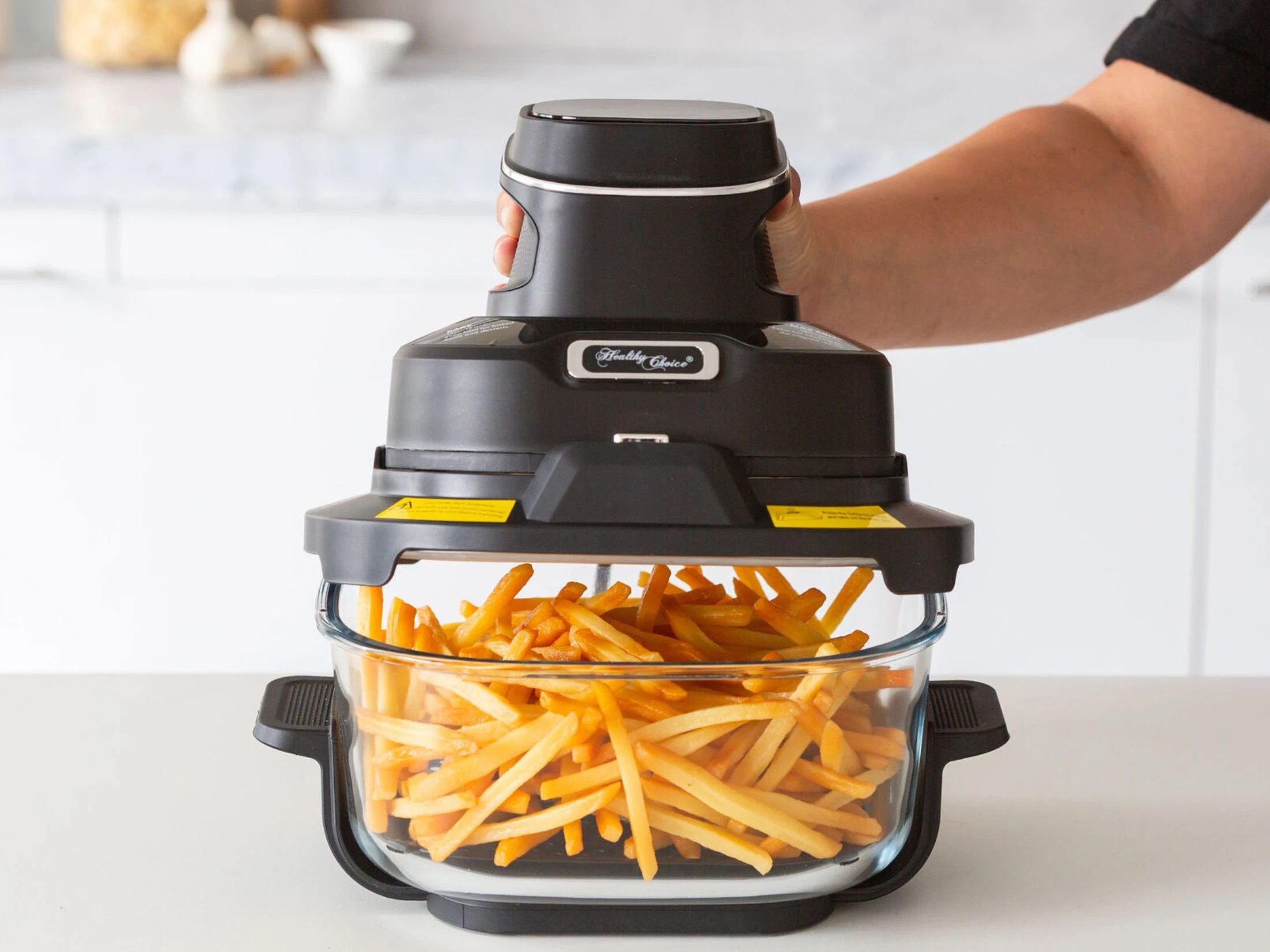 5 Healthy Choice Crisp N Go Air Fryer Dual Glass Bowl 4.5L + 2L 1400-1600 Watts, 5 of 7