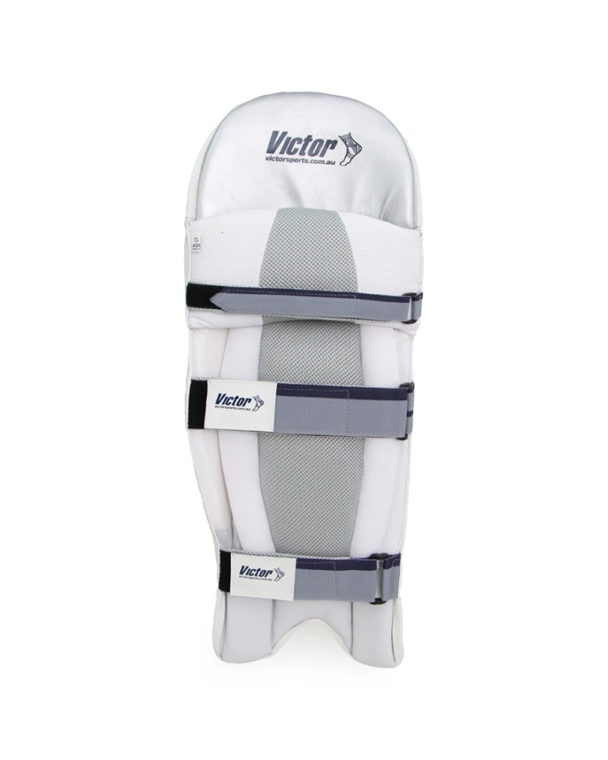 3 Victor Sports Prime Cricket Batting Pads 7 Bar Cane Soft Adult Left Handed - White, 3 of 3