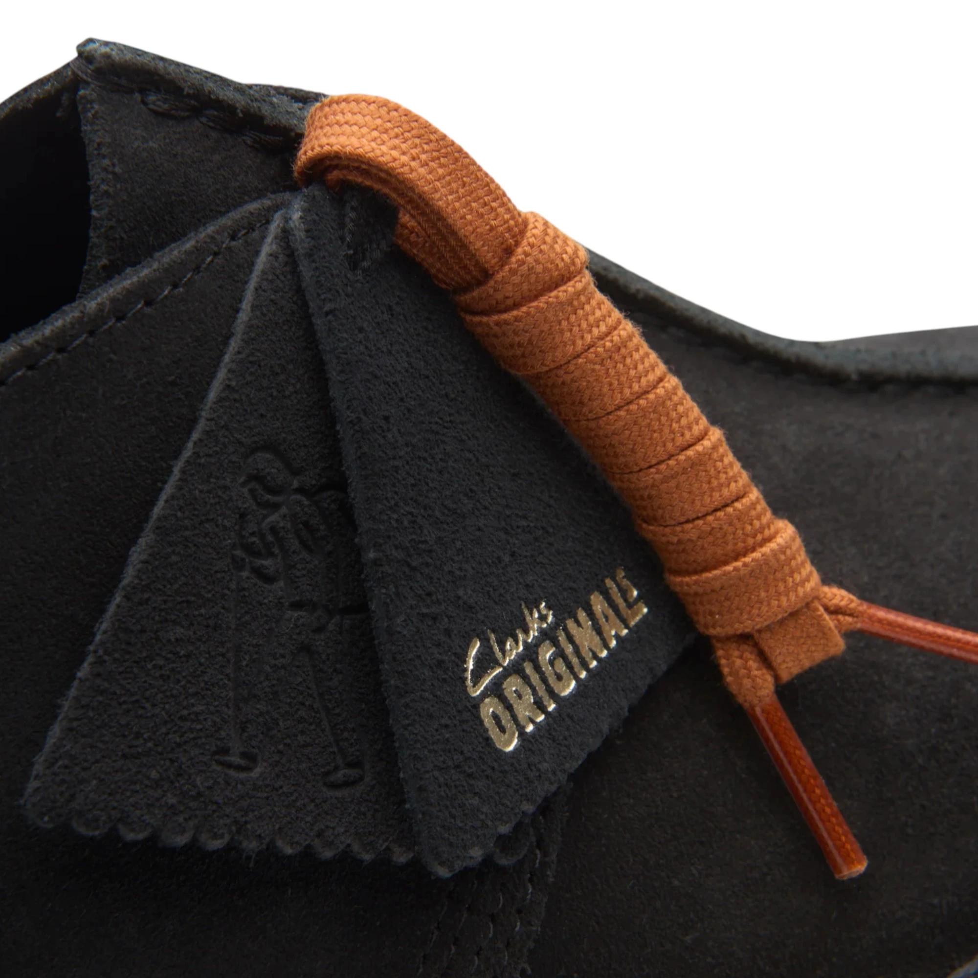 6 Clarks Mens Desert Trek Formal Suede Lace Up Shoes BLACK SUEDE, 6 of 7