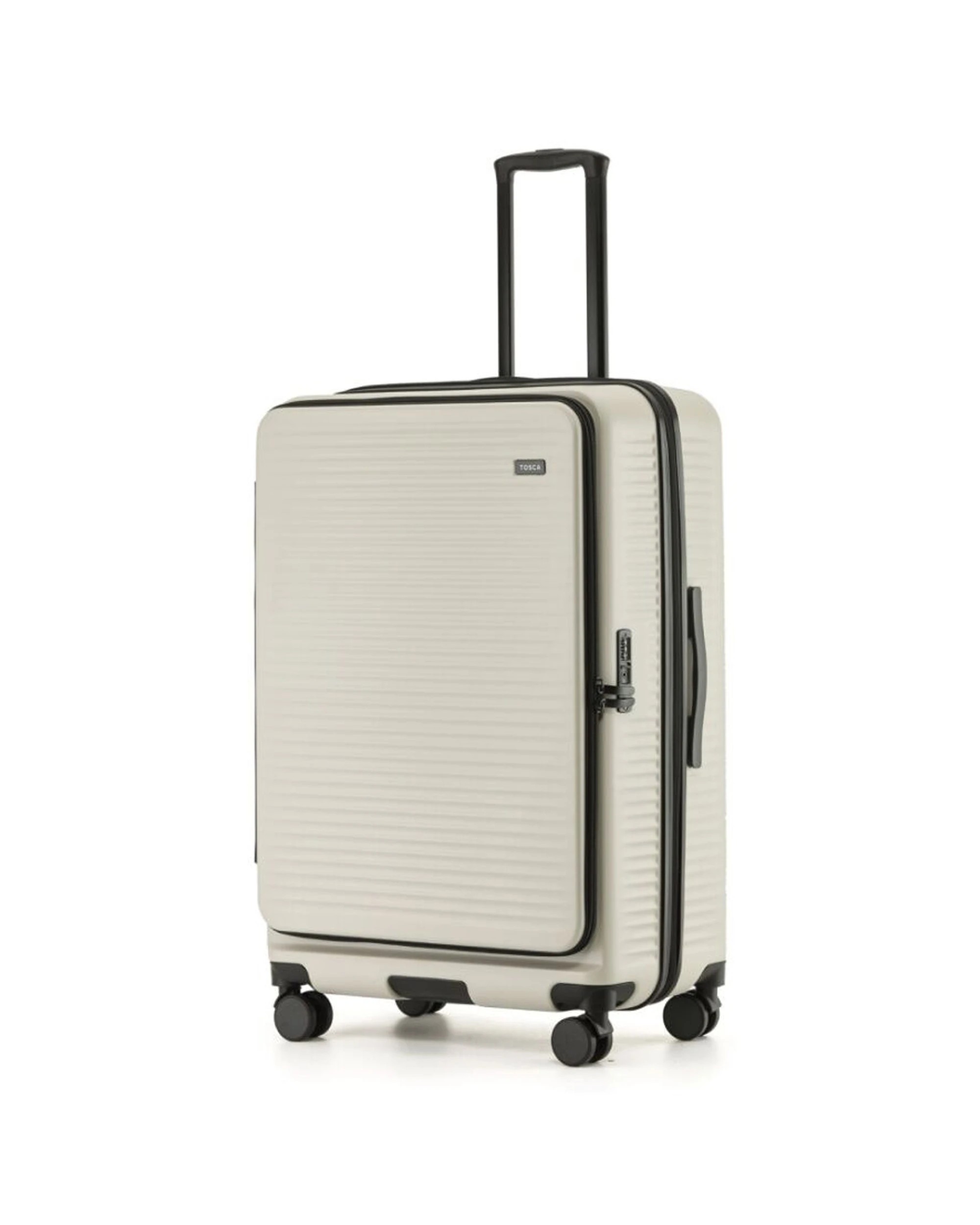 1 Tosca Zen Large Suitcase Travel Luggage With Wheels & Combination Lock - Beige, 1 of 1