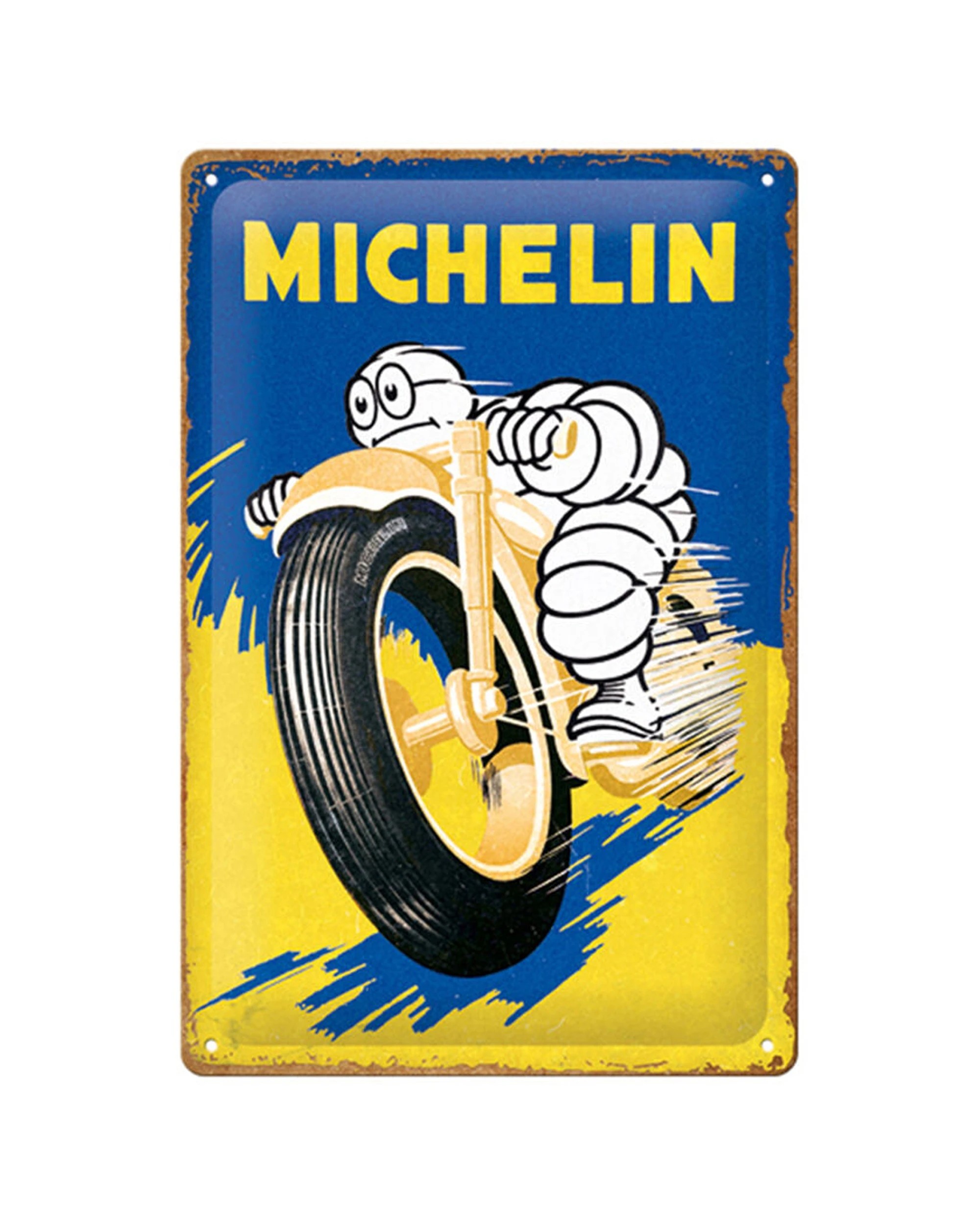 1 Nostalgic-Art Medium 20x30cm Metal Wall Art Sign Plaque - Michelin Motorcycle Bibendum - Pattern, 1 of 1